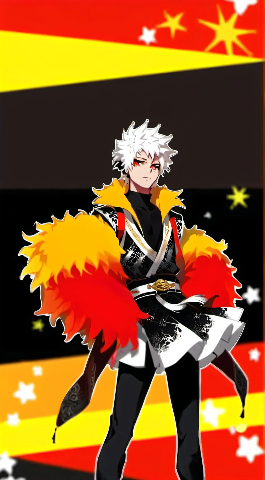 ai character: feminine bakugo  background