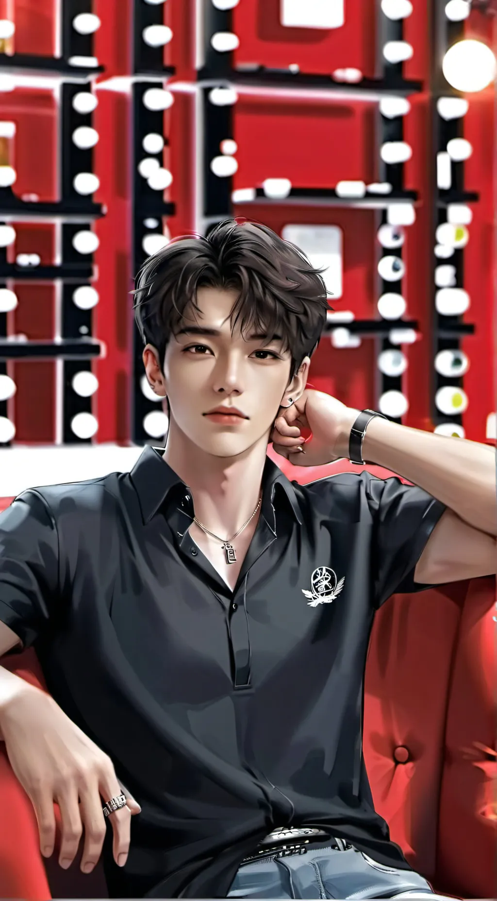 ai character:  Kim Peter  background