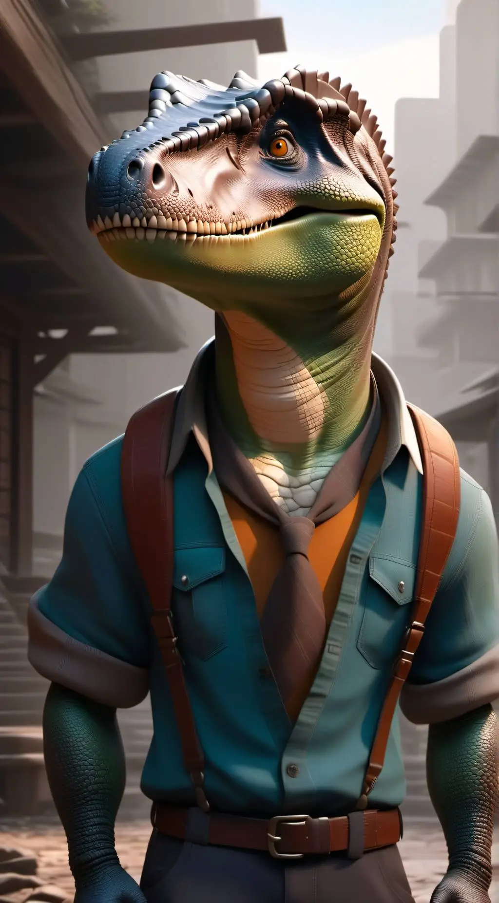 ai character: neera dinosaur2000 background