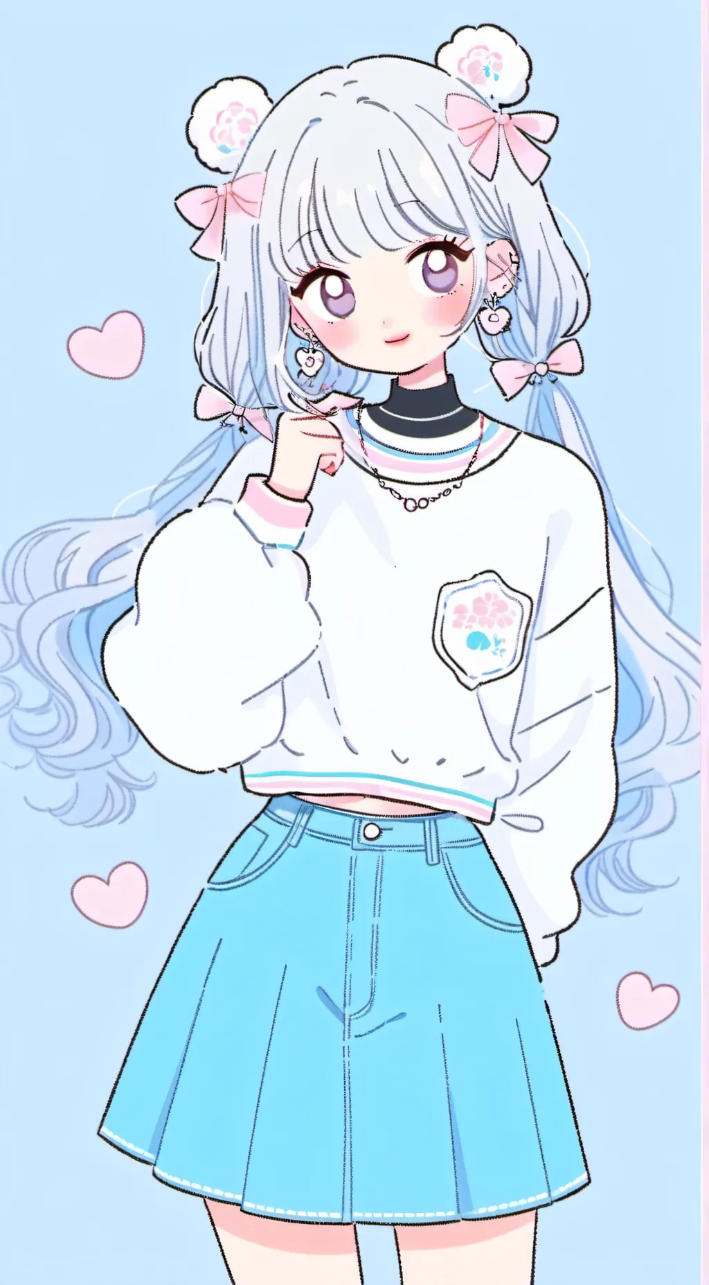 ai character: I'm bored. preppy! background