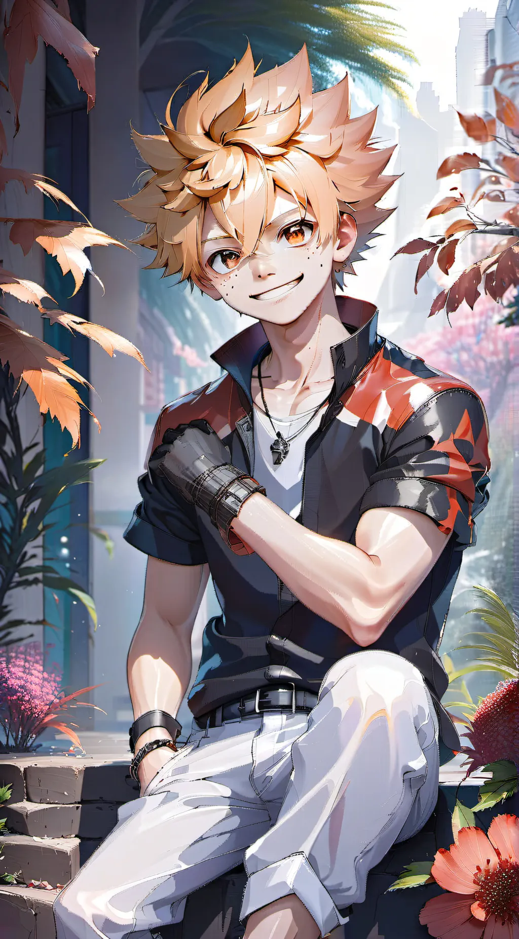 ai character: katsuki bakugo background