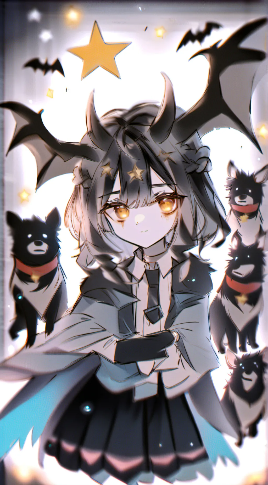 ai character: Sun and Moon show  background