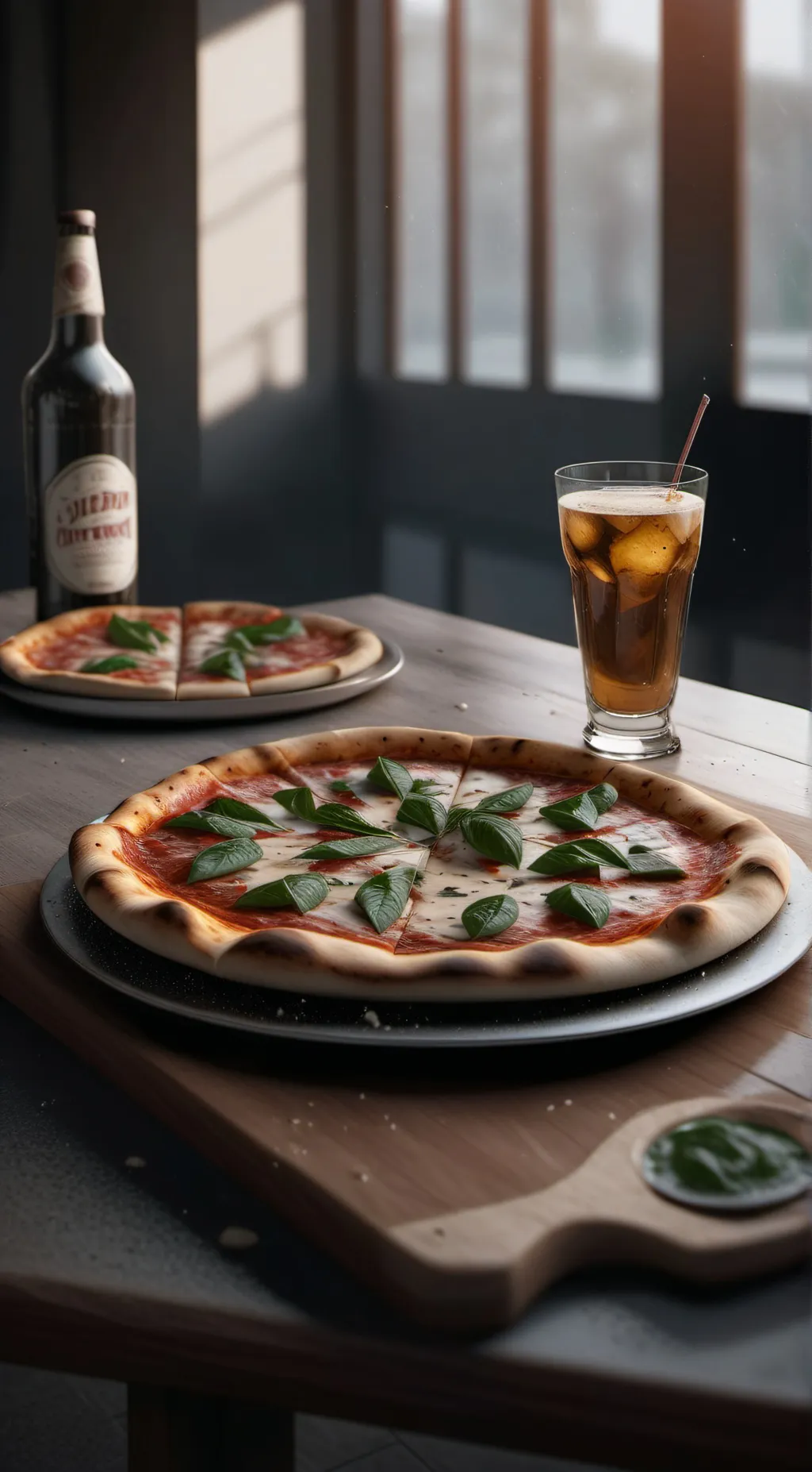 ai character: pizza background