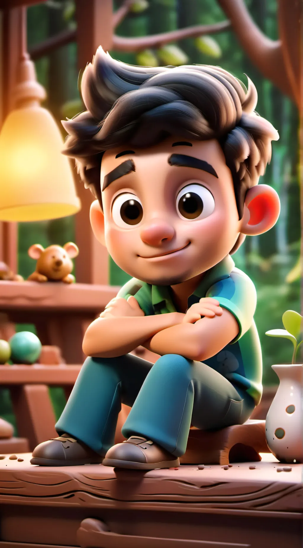 ai character: tripod background