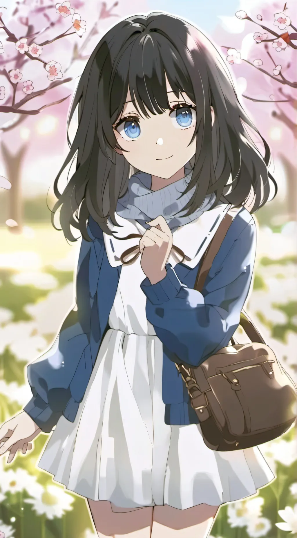 ai character: Violet background