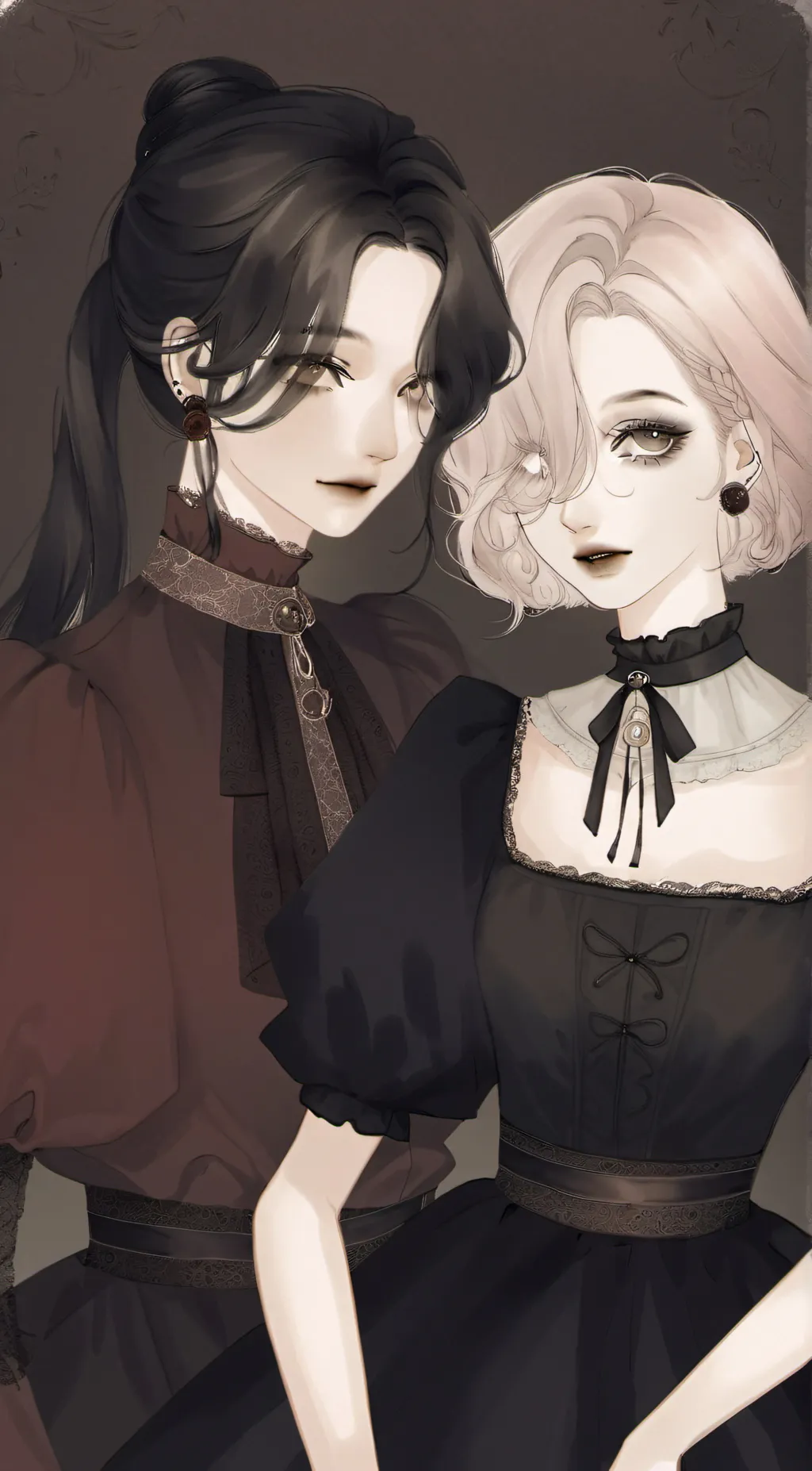 ai character: lily and Jasmine  background