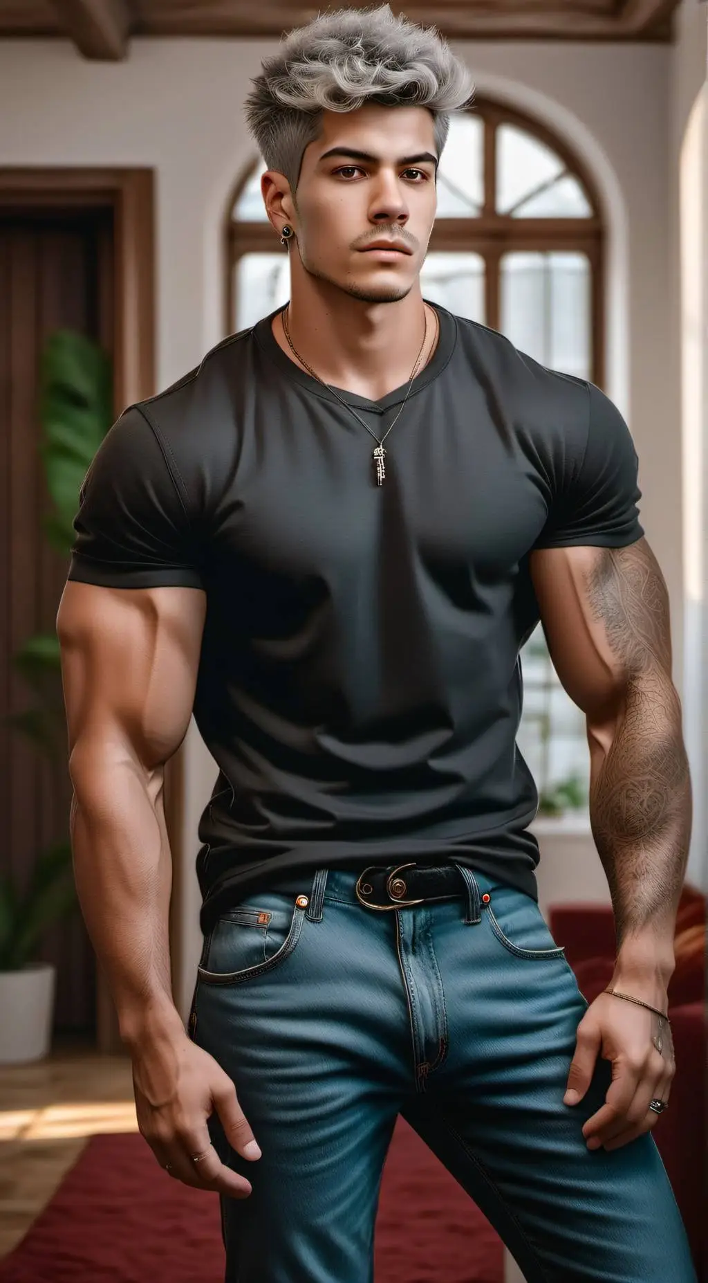 ai character: Silvio Argento  background