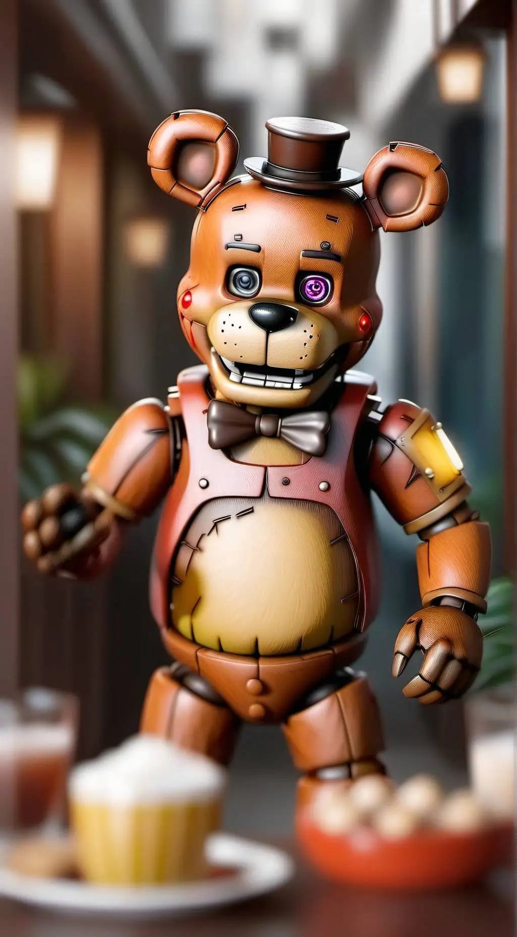 ai character: fnaf and mha background
