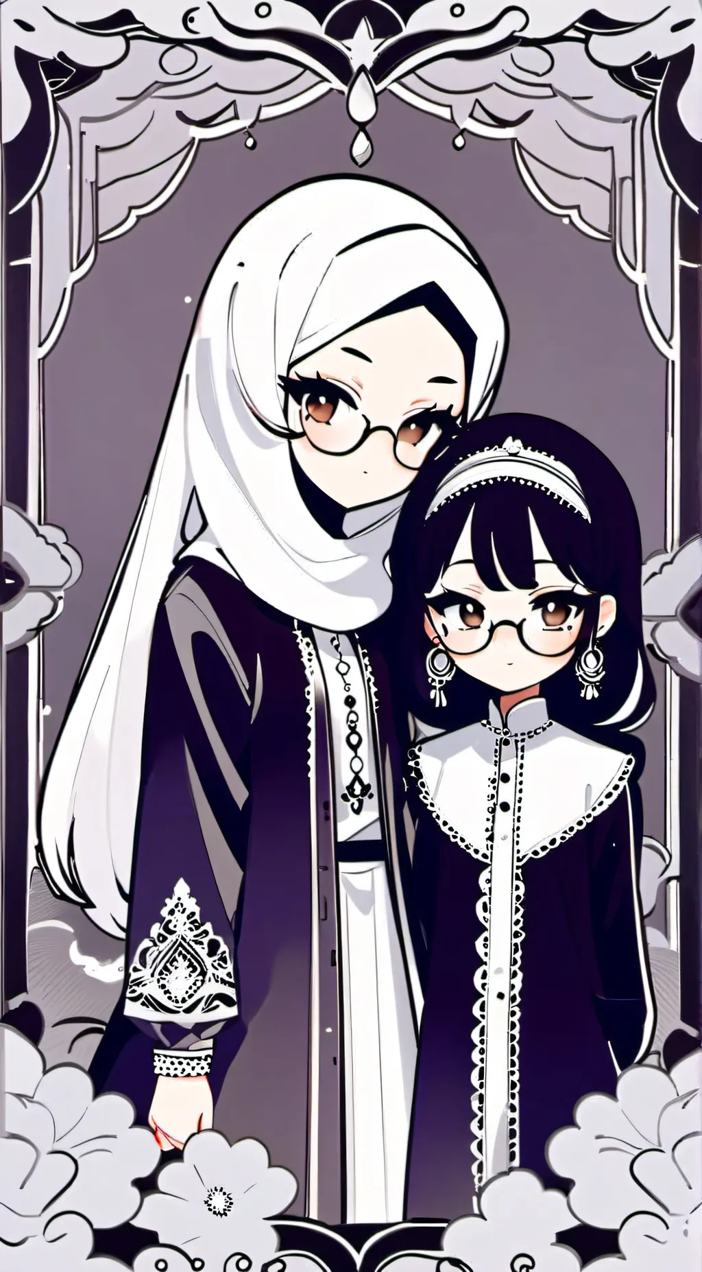 ai character: Alisha,nufa aulia. background