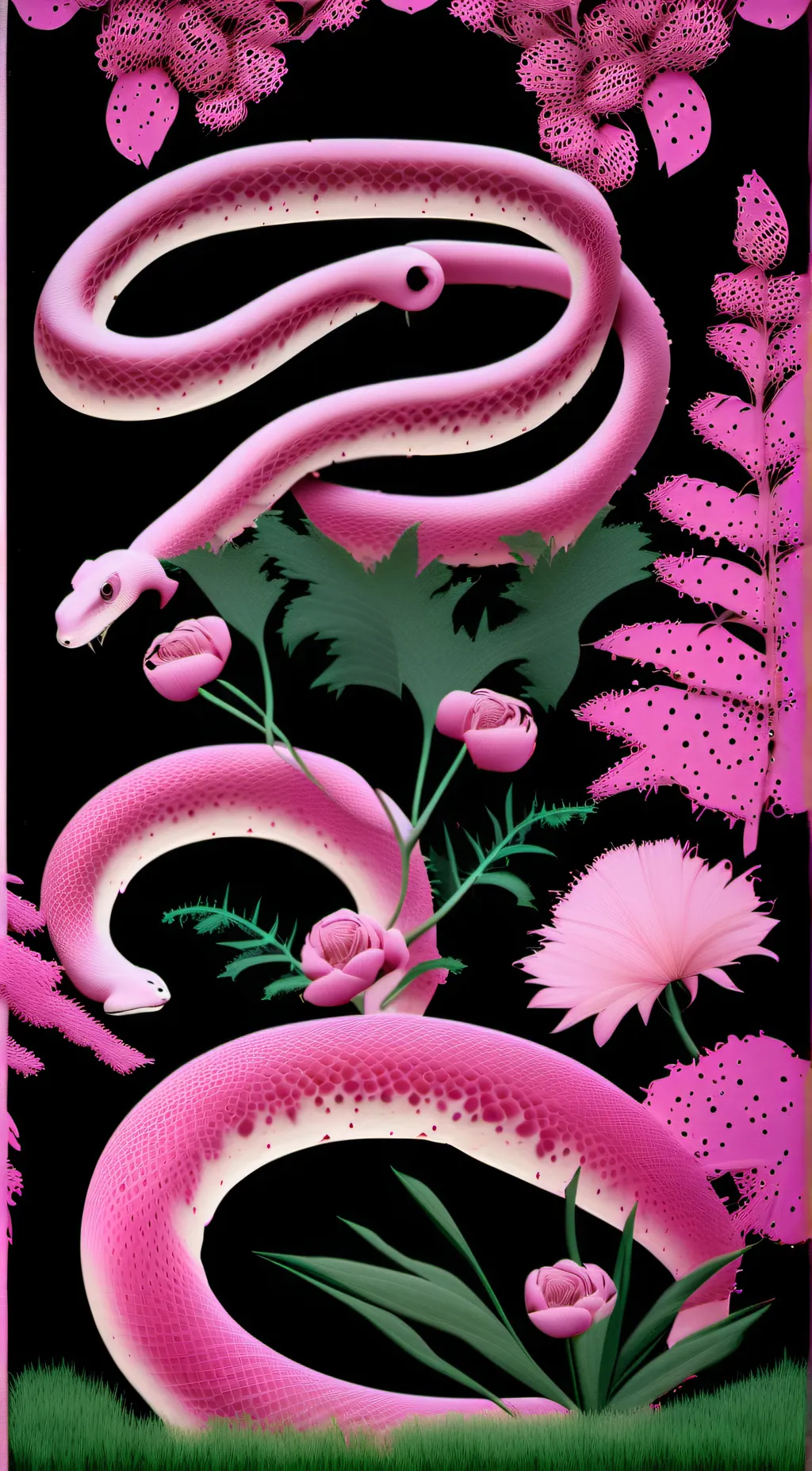 ai character: pink venom background