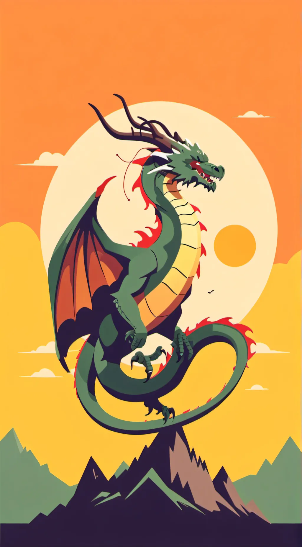 ai character: Magic dragon background