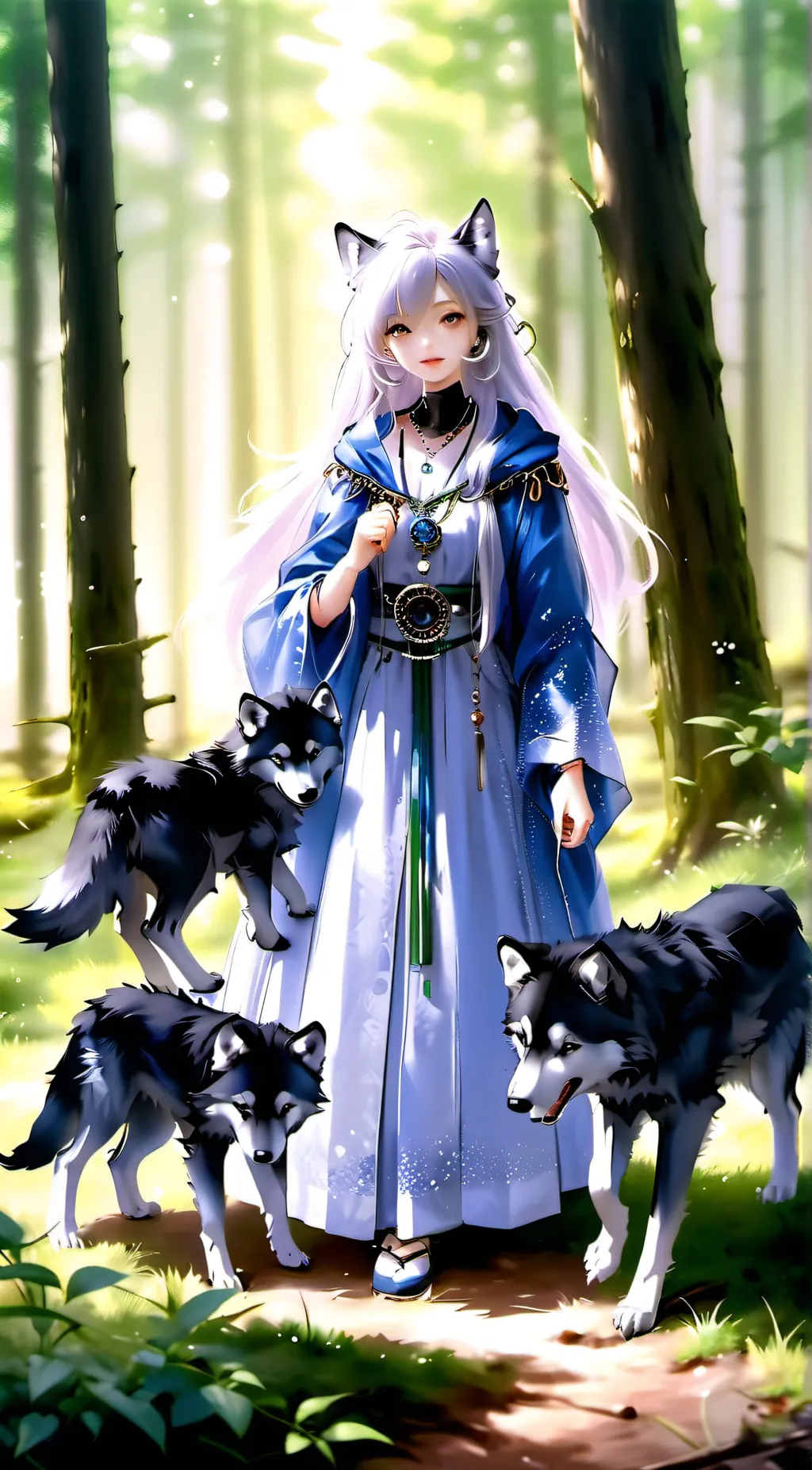 ai character: Wolf family  background