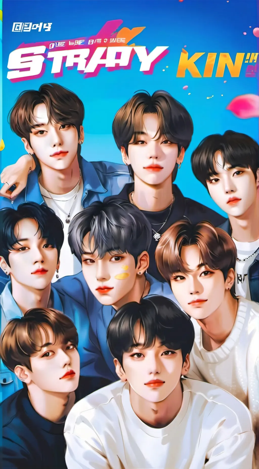 ai character: SKZ: broken laptop background