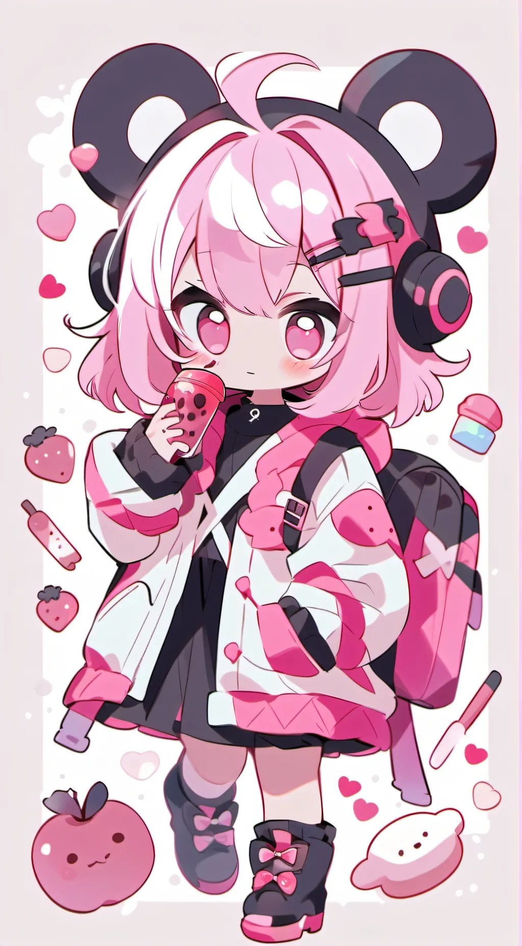 ai character: kuromi chibi background