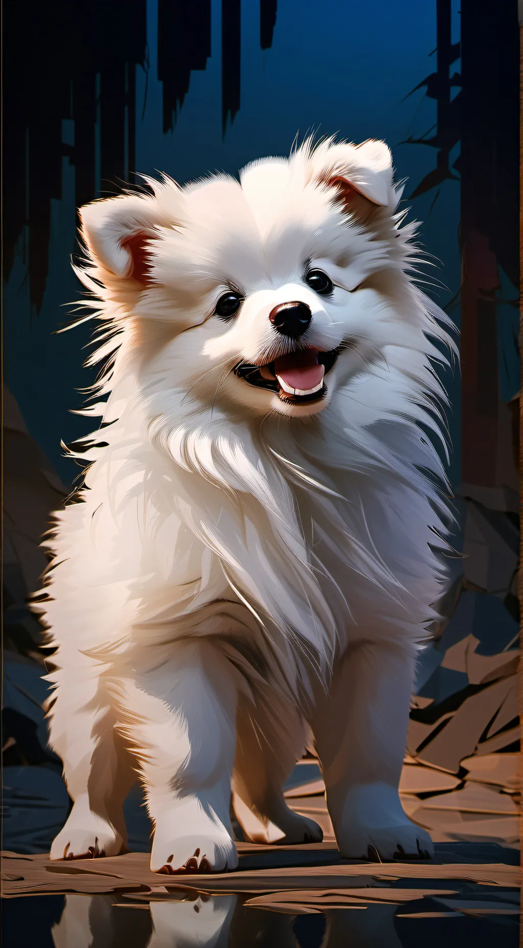 ai character: SnowFlake background