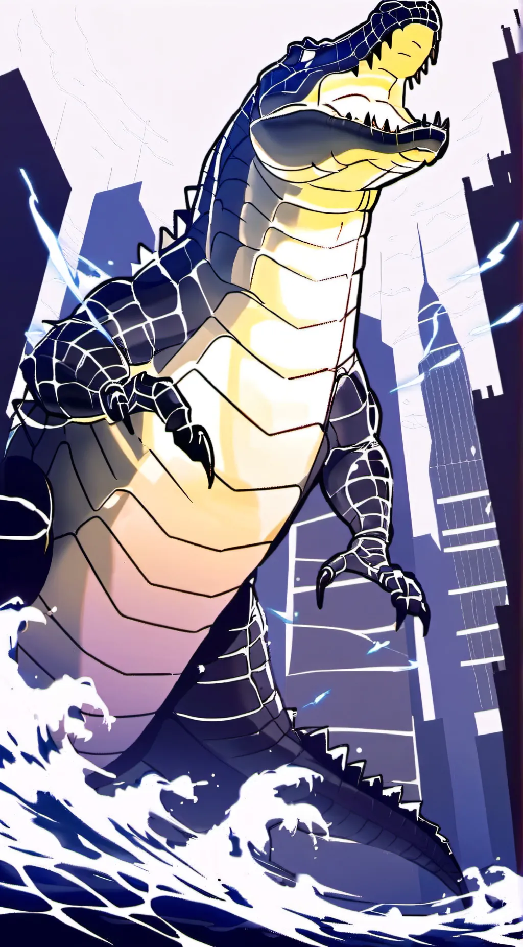 ai character: Fake gojira #097 background