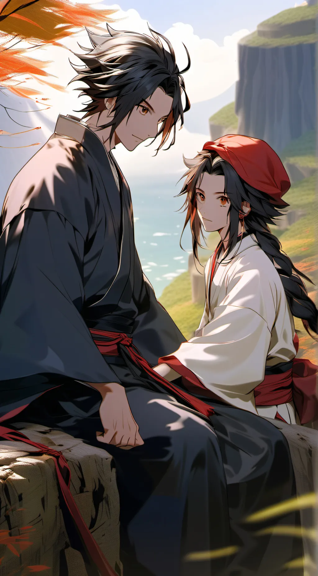 ai character: Tanjiro Kamado  background