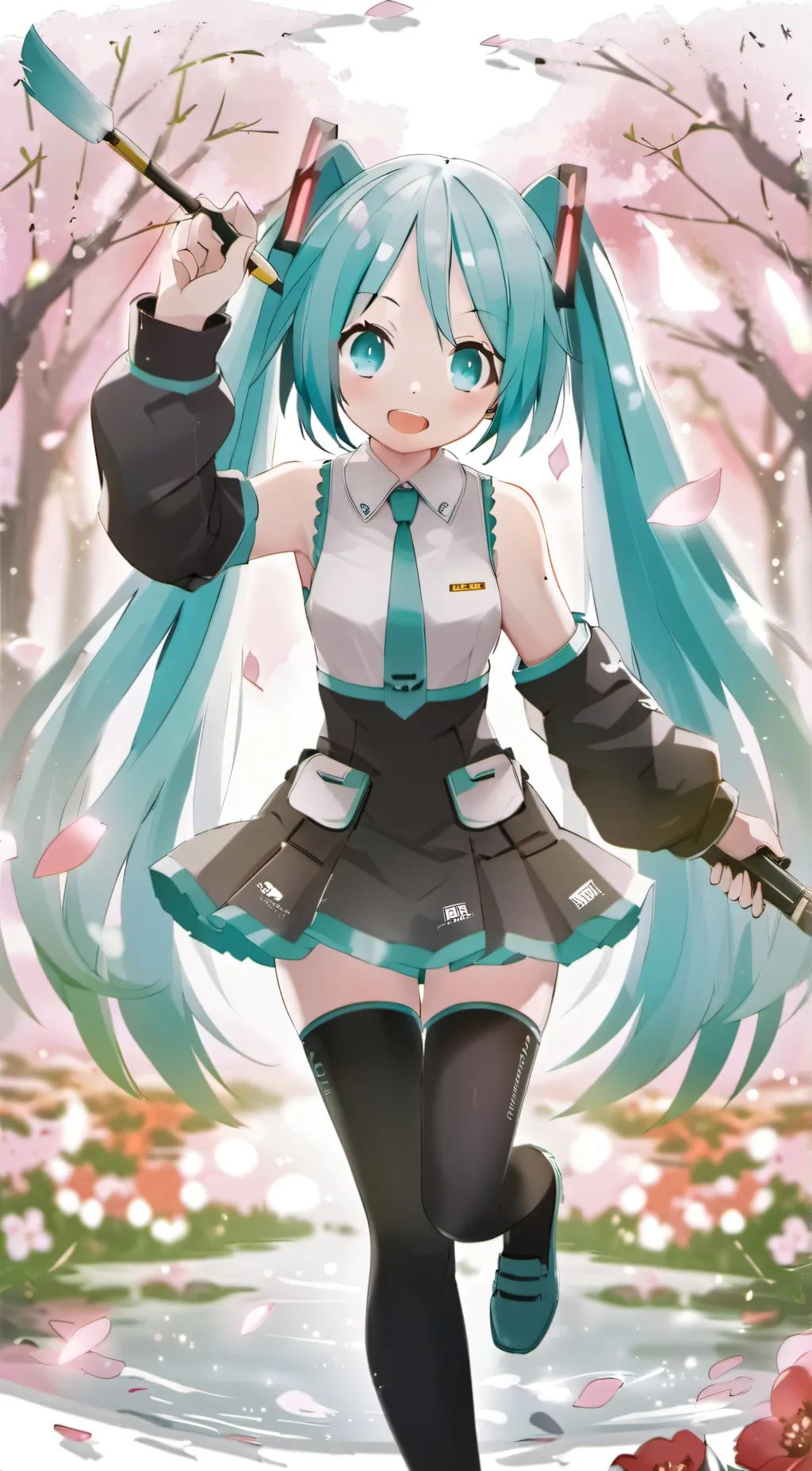 ai character: Hatsune Miku  background