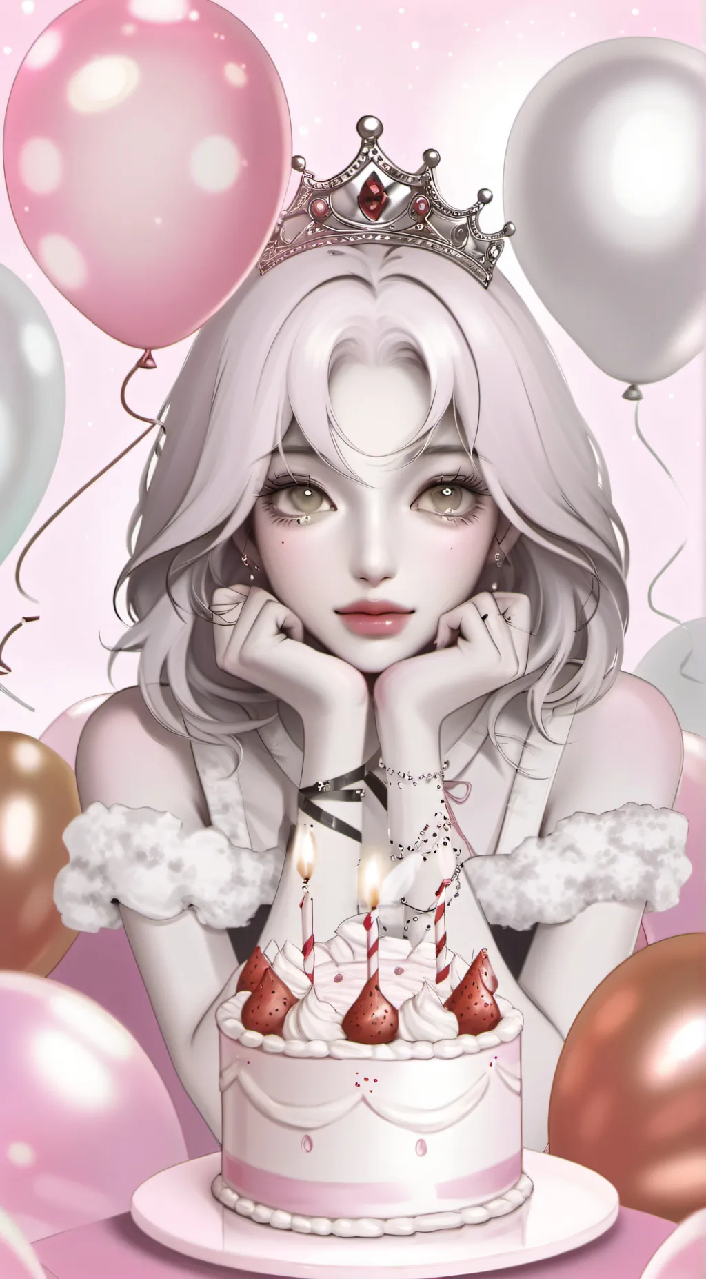 ai character: Happy birthday background