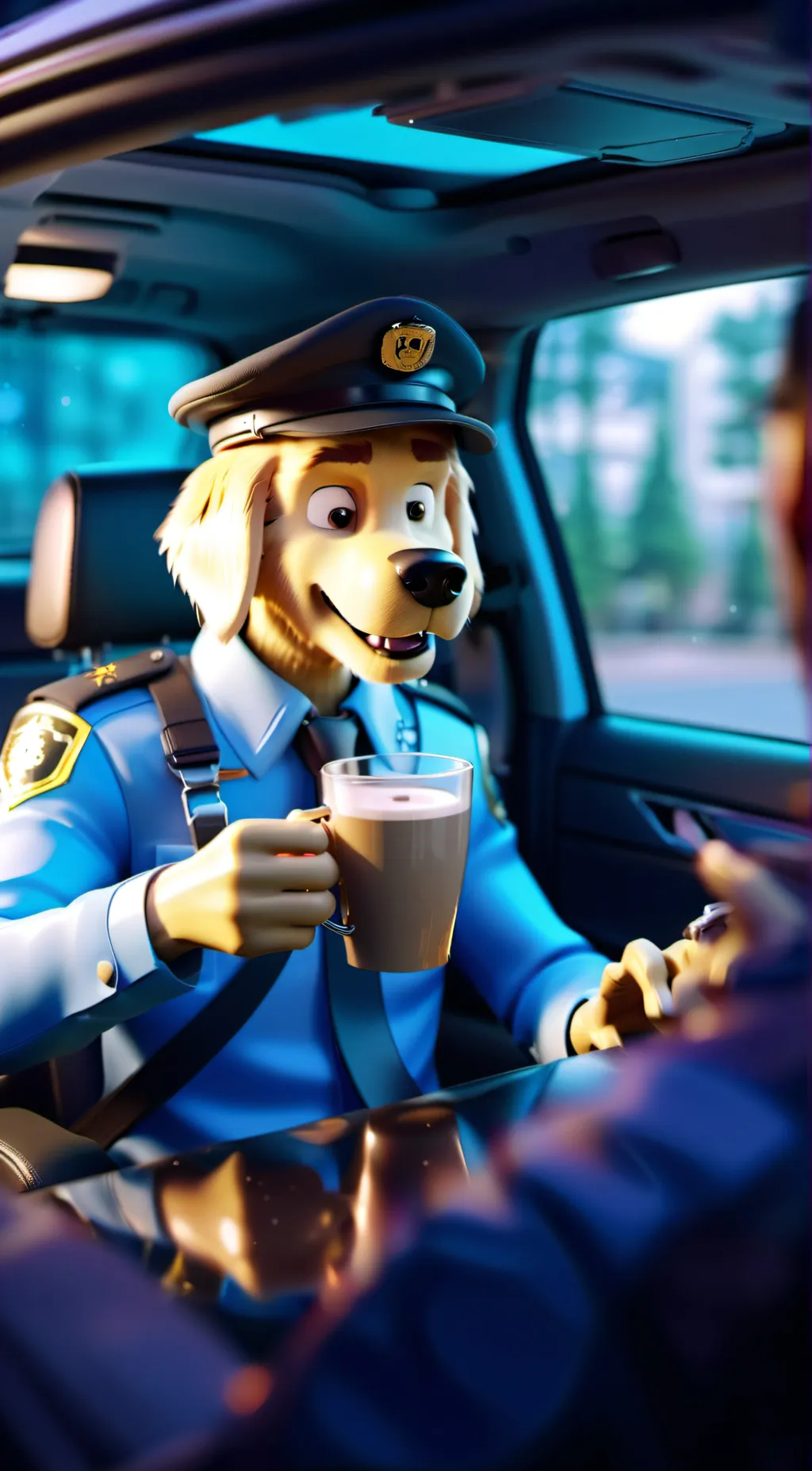 ai character: Dad cop background