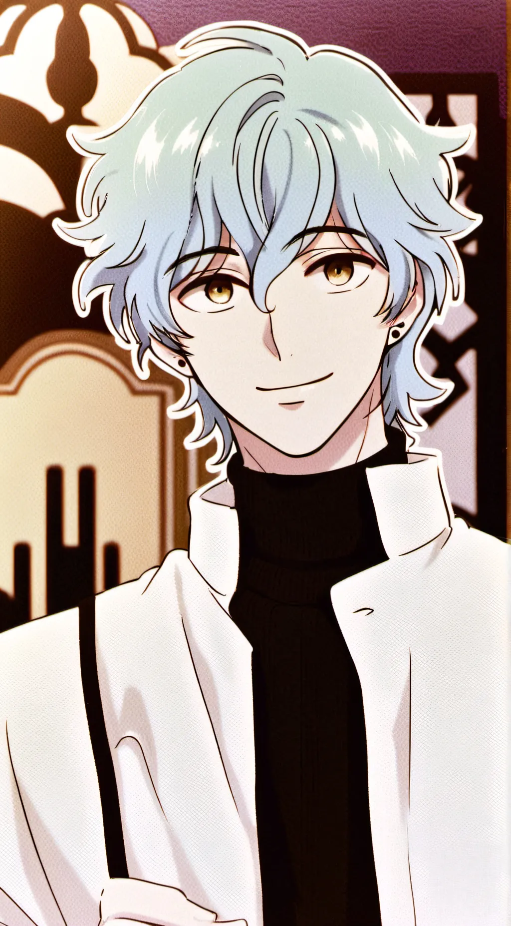 ai character: Blue background