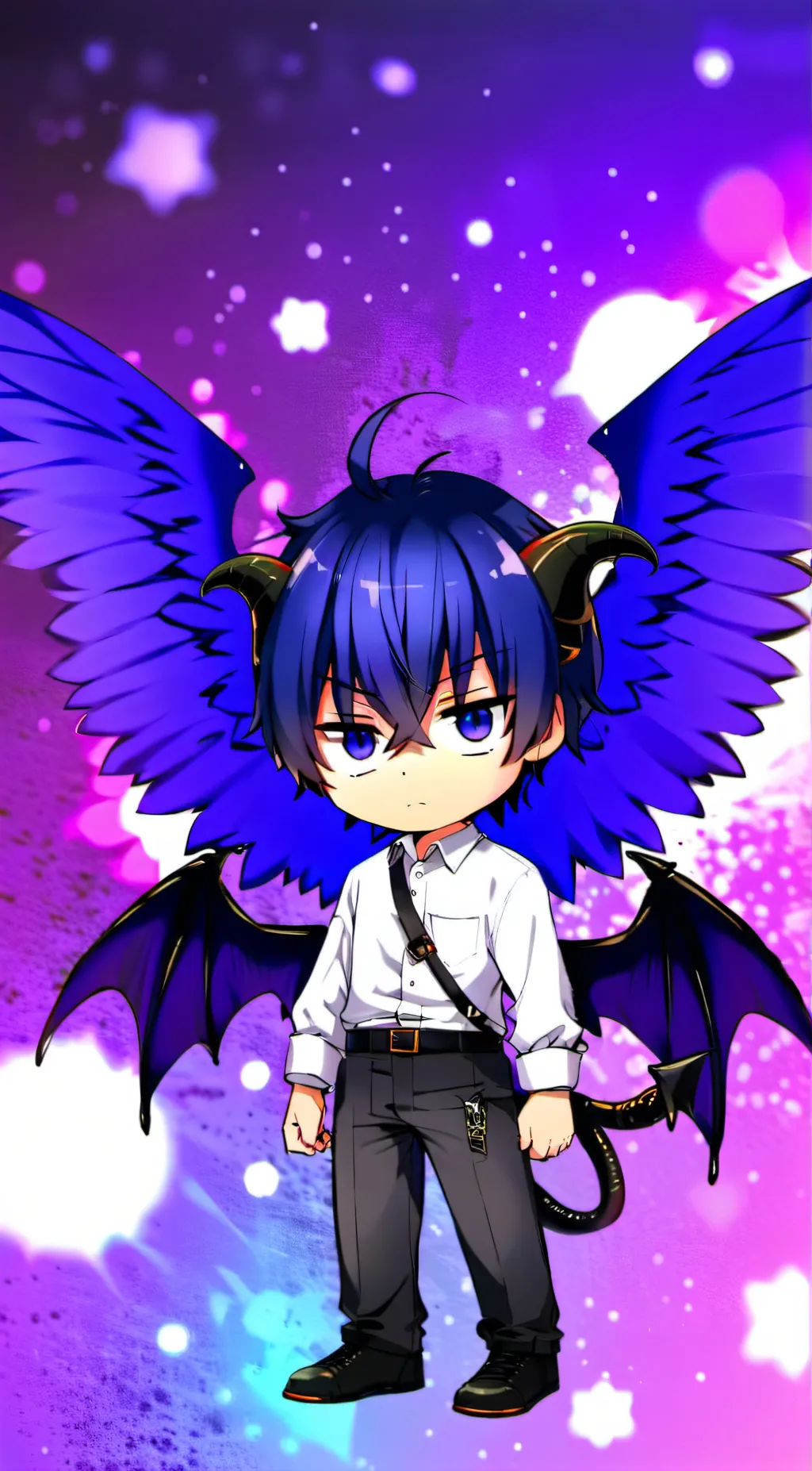 ai character: Silver background