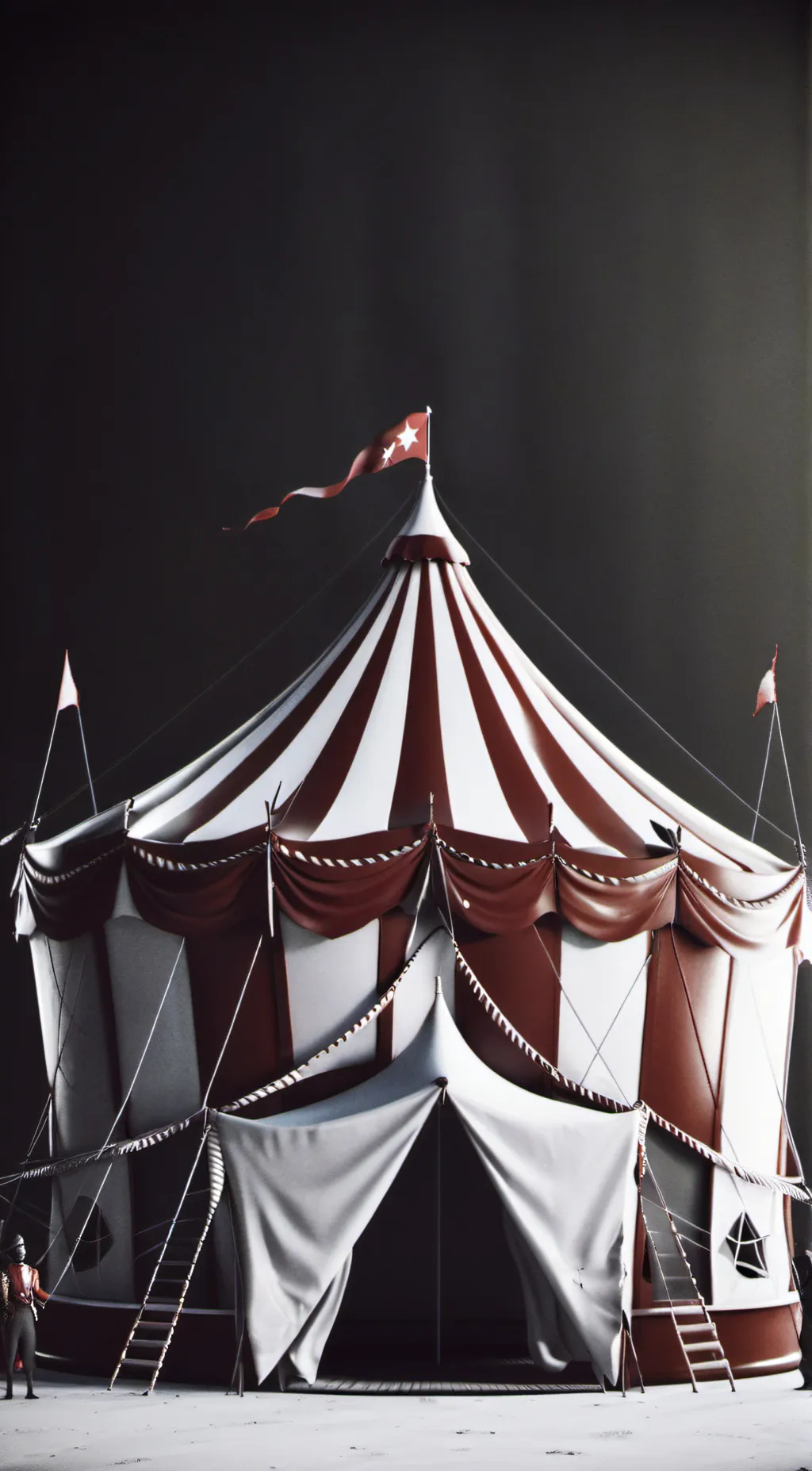ai character: digital circus background
