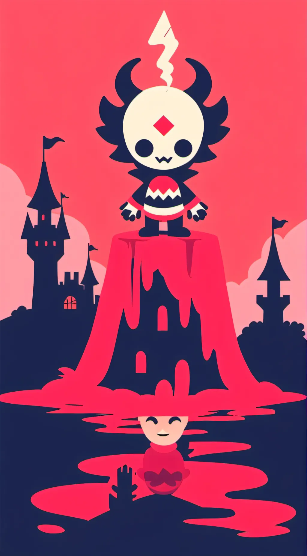 ai character: teddy demon Leo background