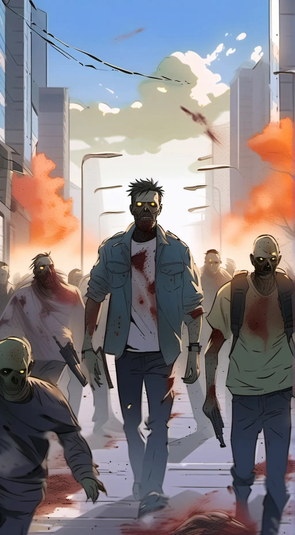 ai character: zombie apocalypse background