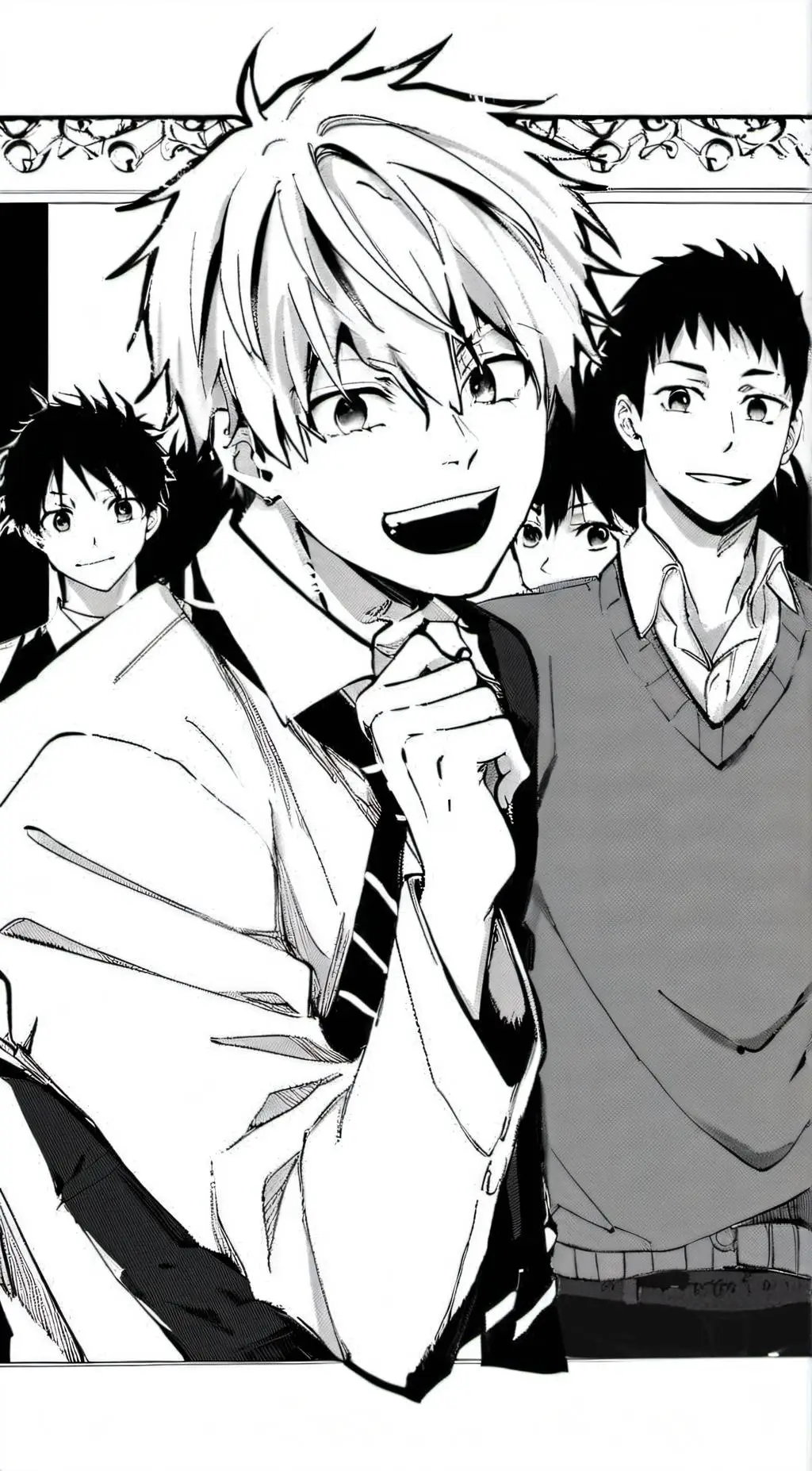 ai character: mha boy group chat background