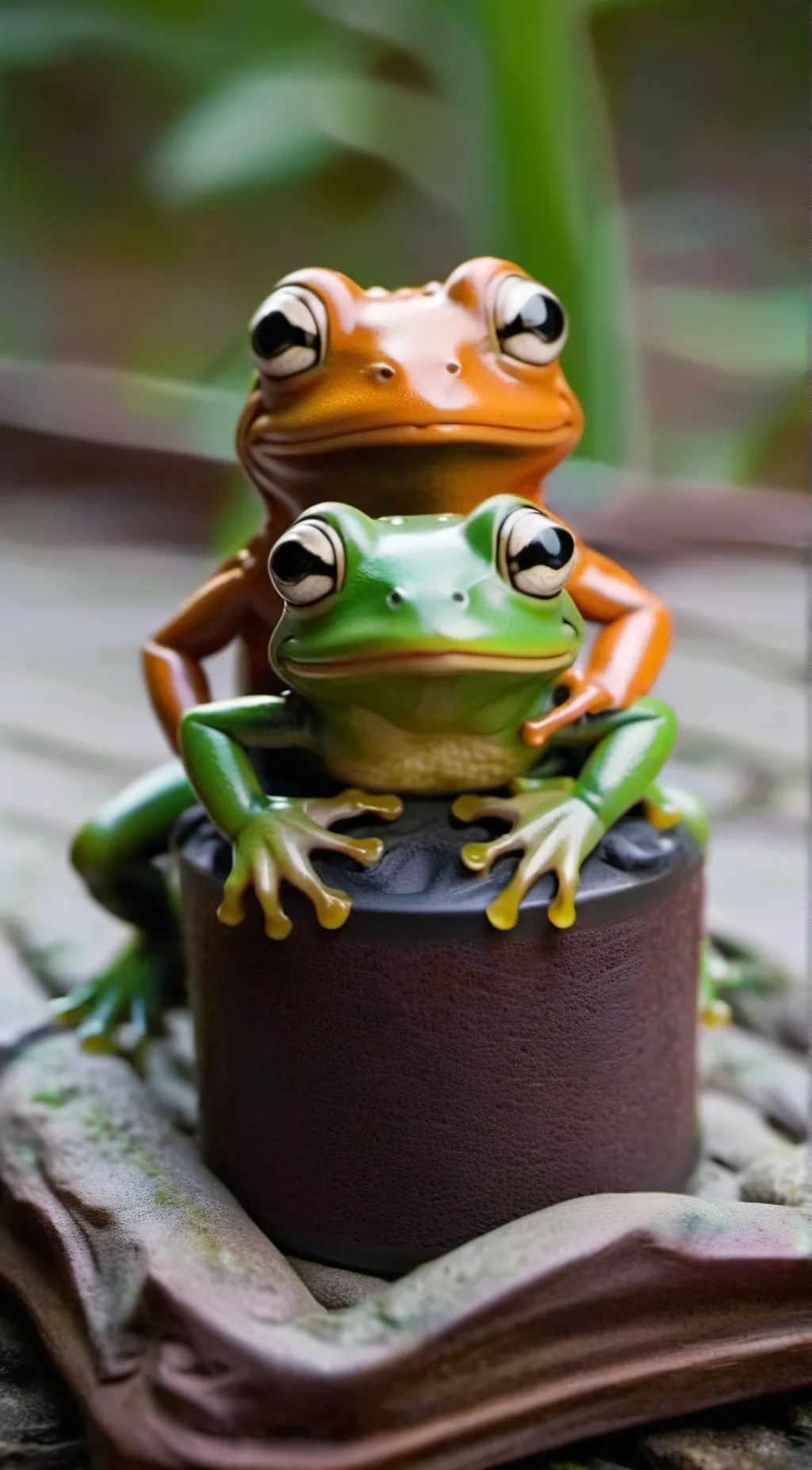 ai character: Your two pet frogs background