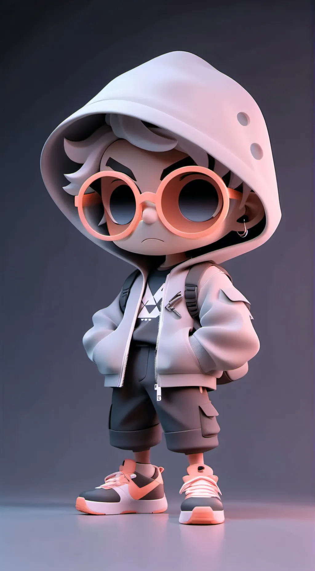 ai character: Happy face background