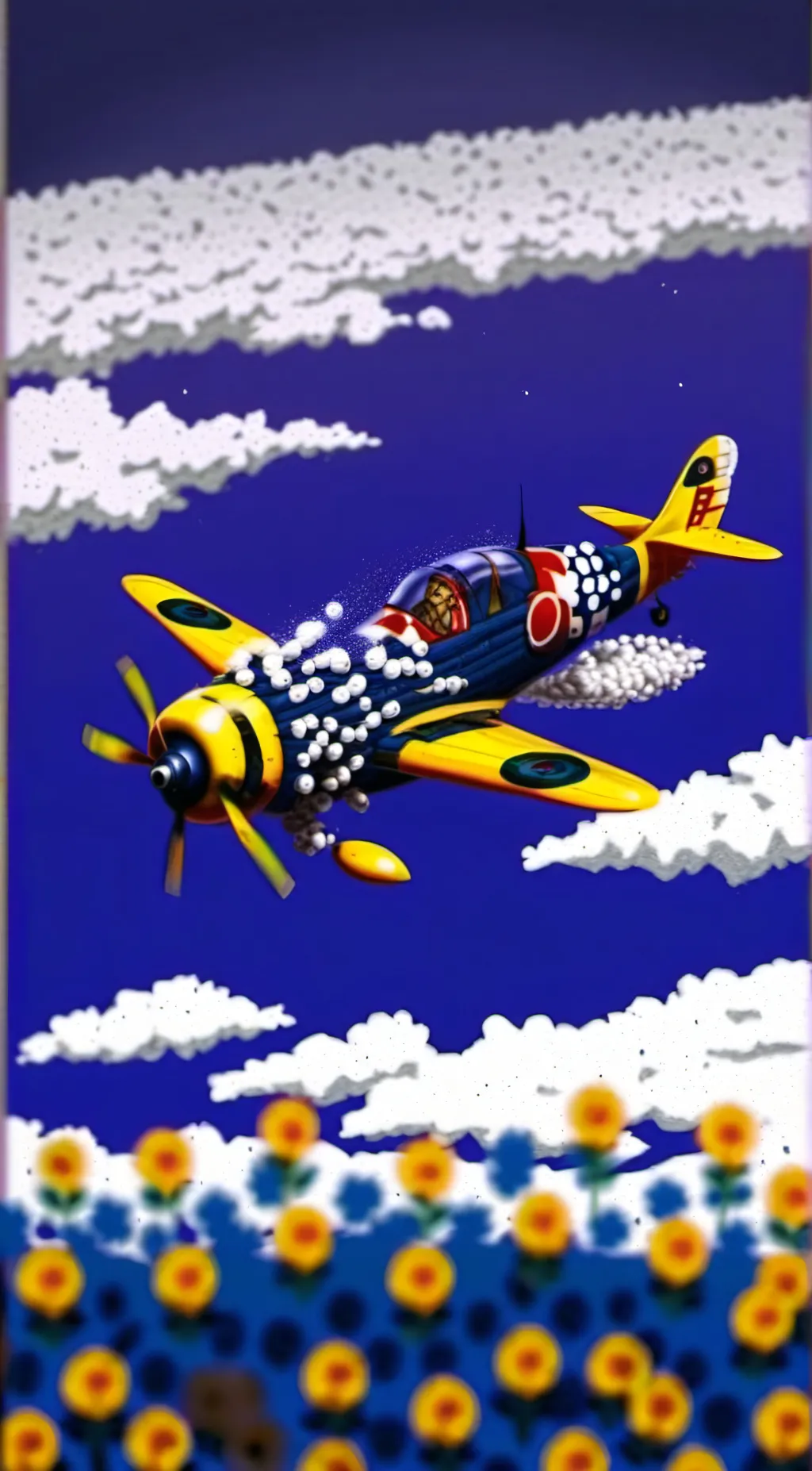 ai character: smiling critters background