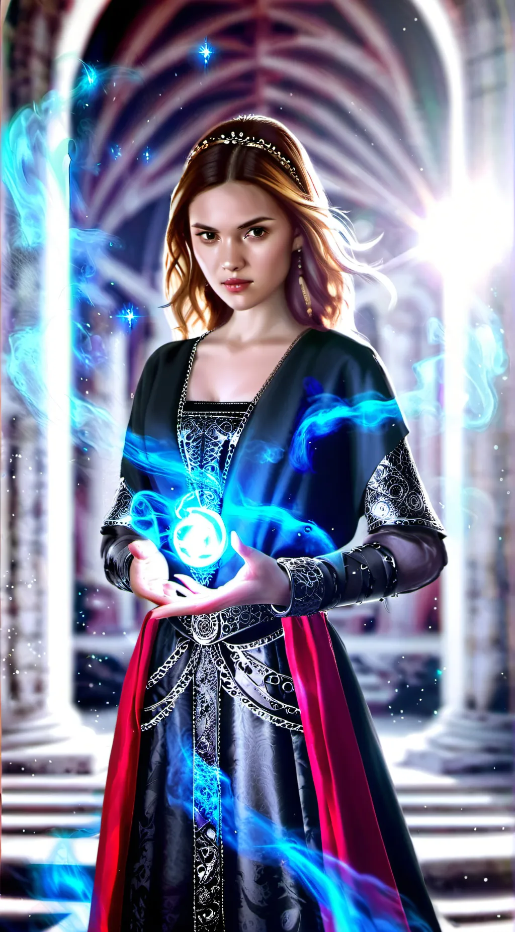 ai character: Violet background