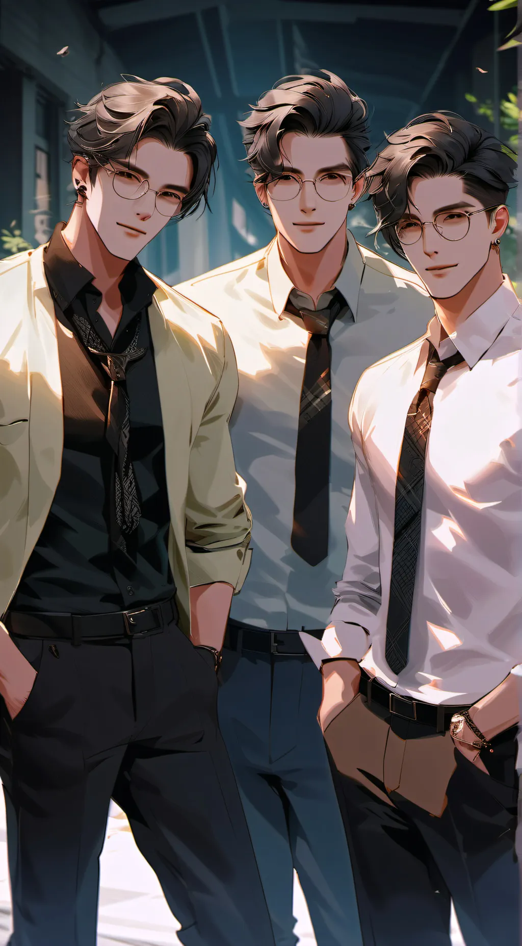 ai character: ~Parker, Sam, John background