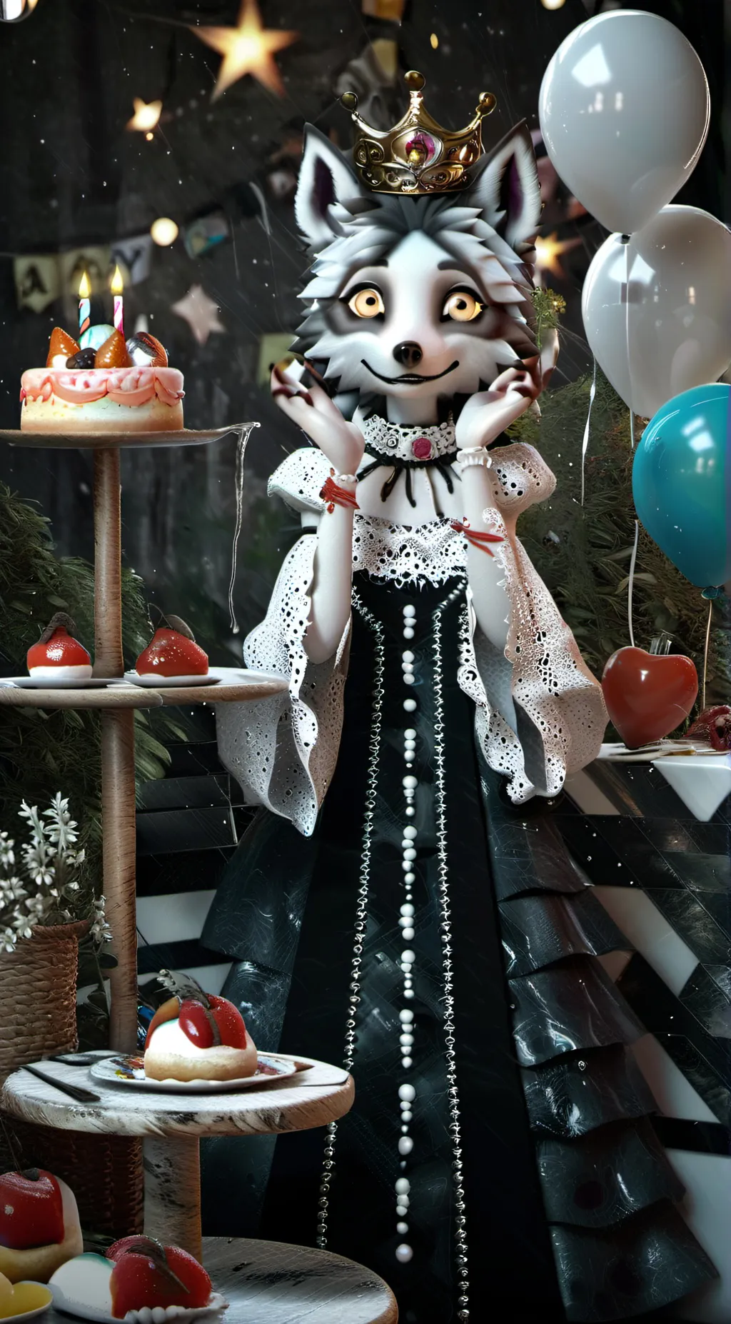 ai character: ♡Wolfy♡ウルフィー background