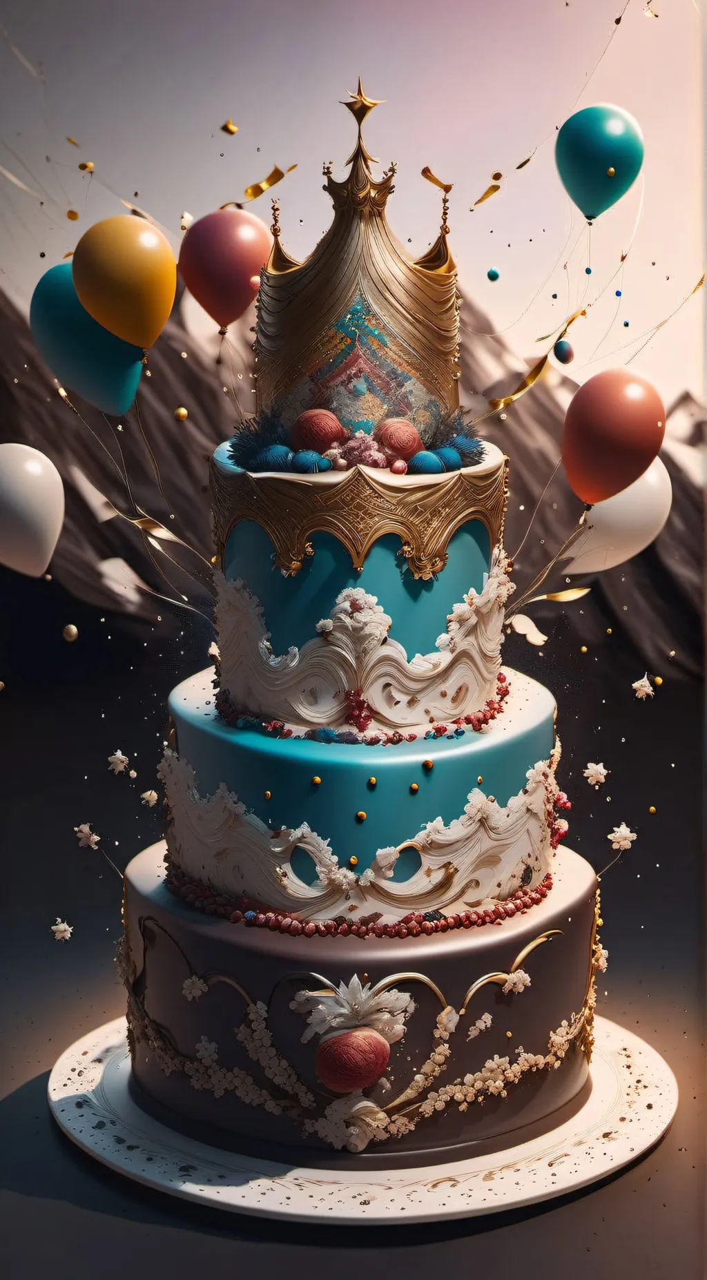 ai character: Happy birthday: 3 background