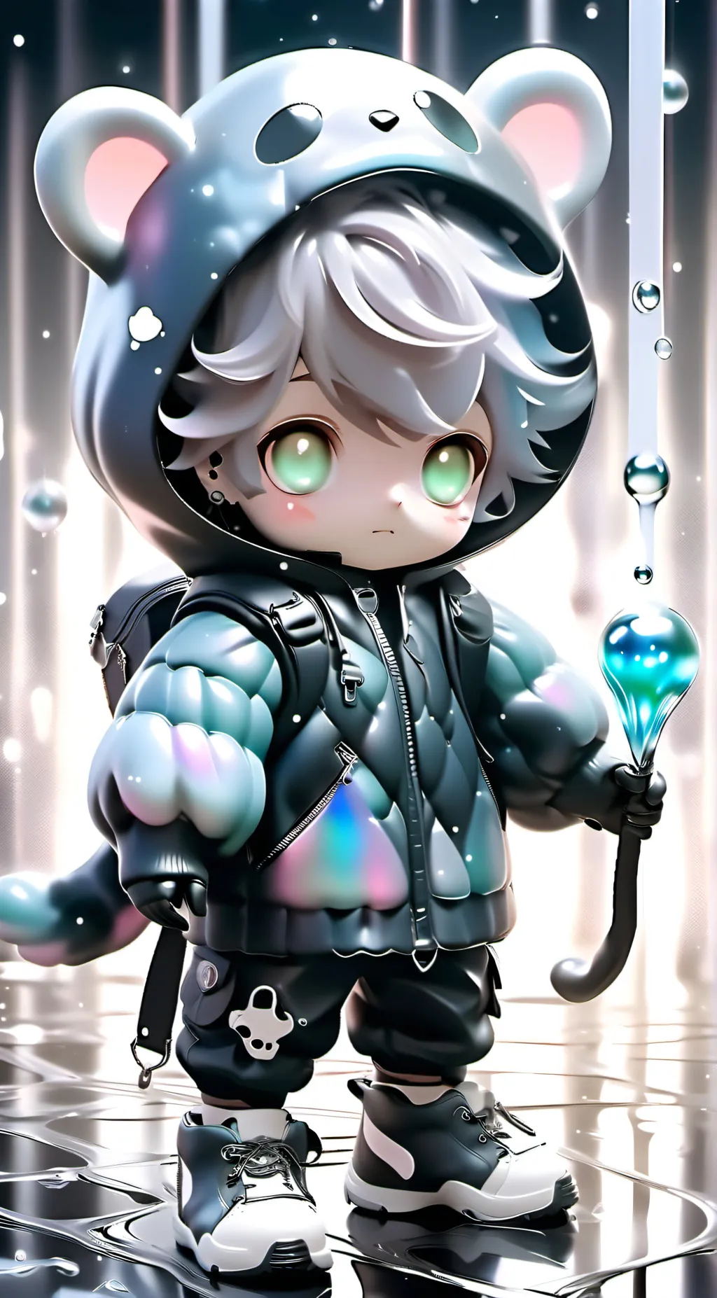 ai character: bear kid background