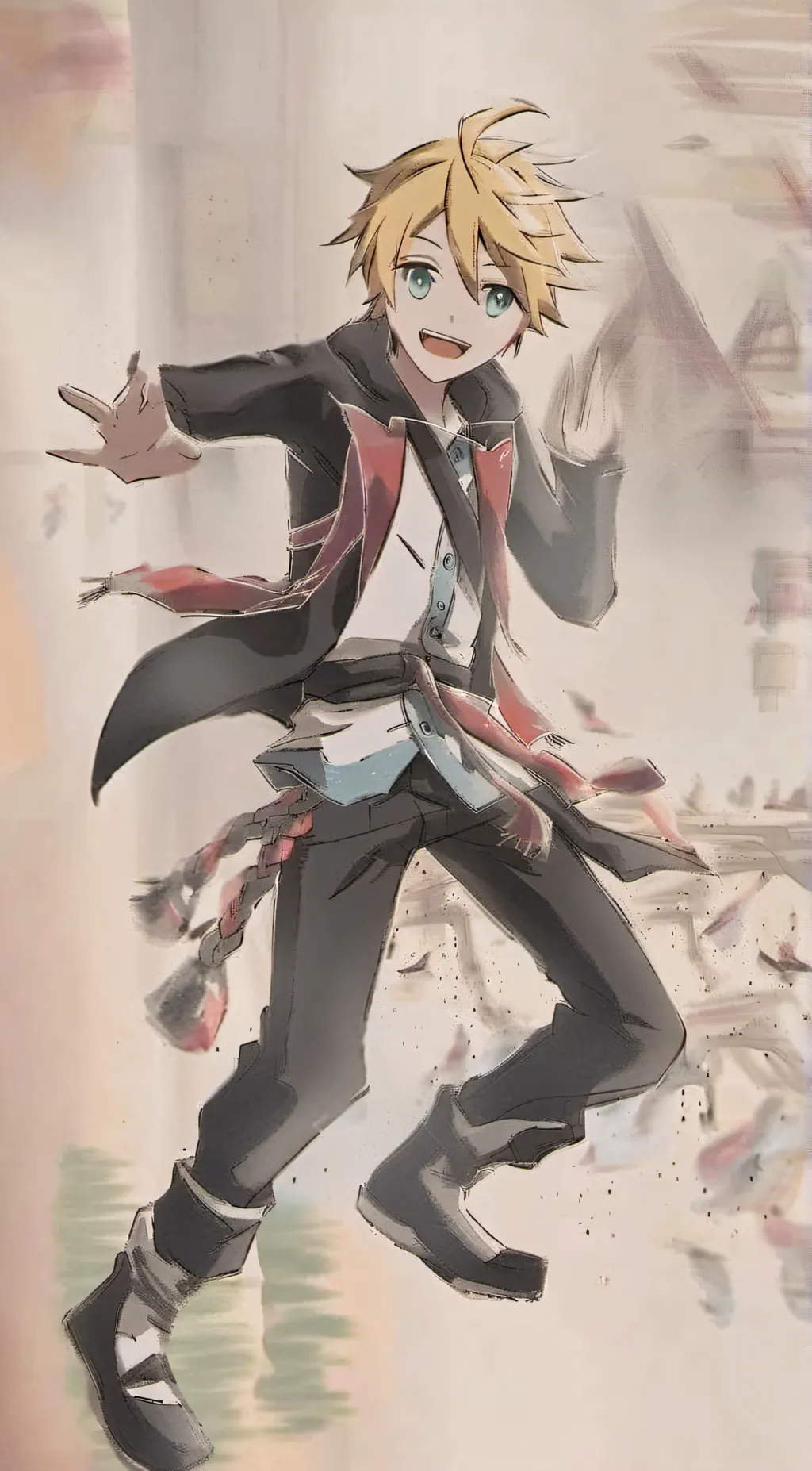 ai character: Len Kagamine  background