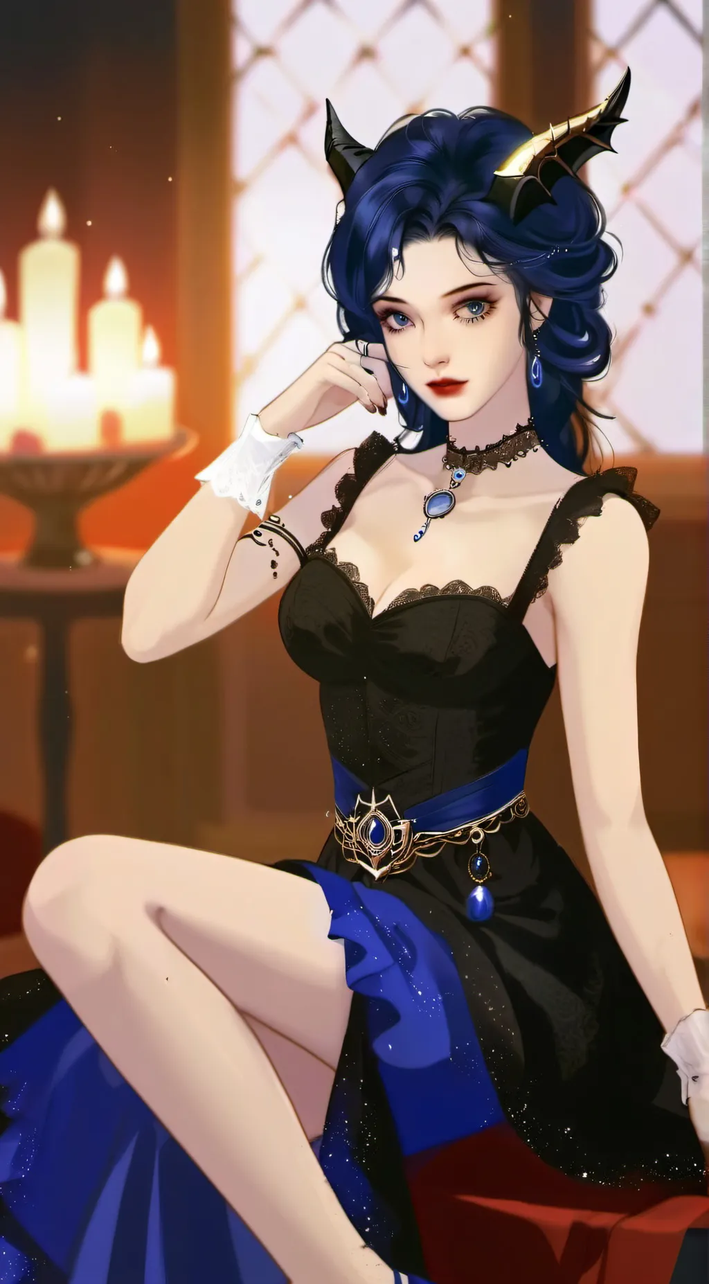 ai character: Sapphire background