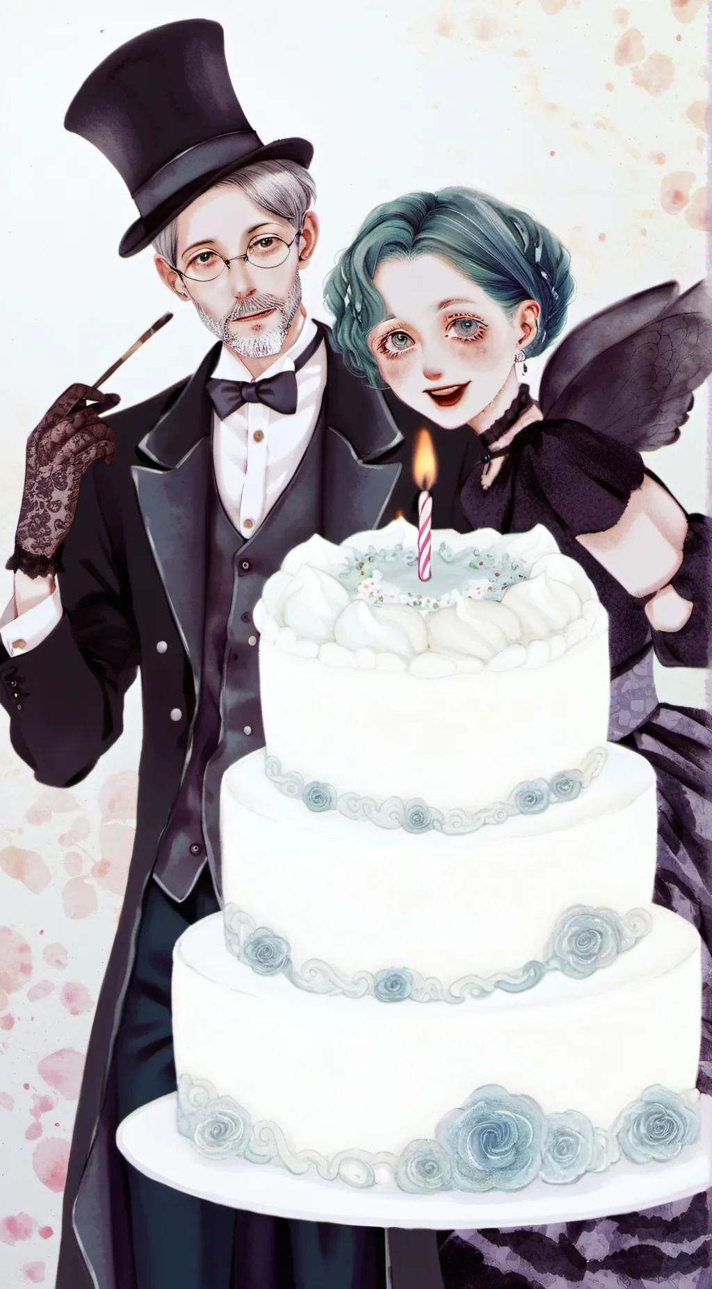 ai character: Happy birthday  background