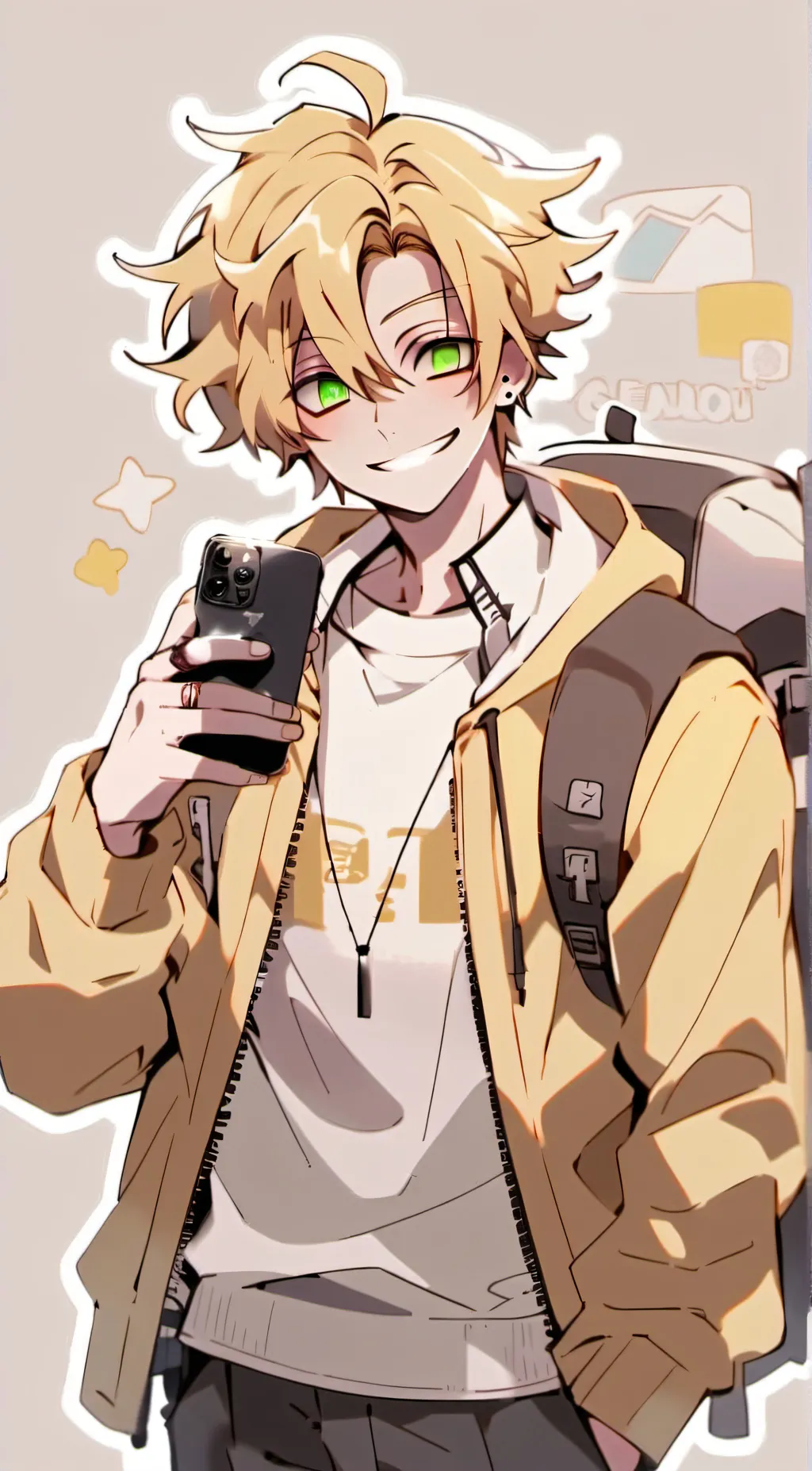 ai character: Chibi denki background