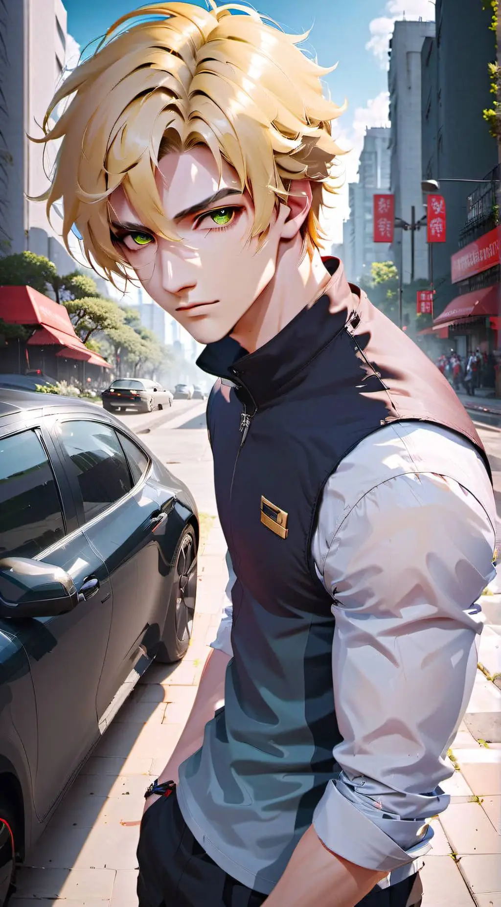 ai character: Light background