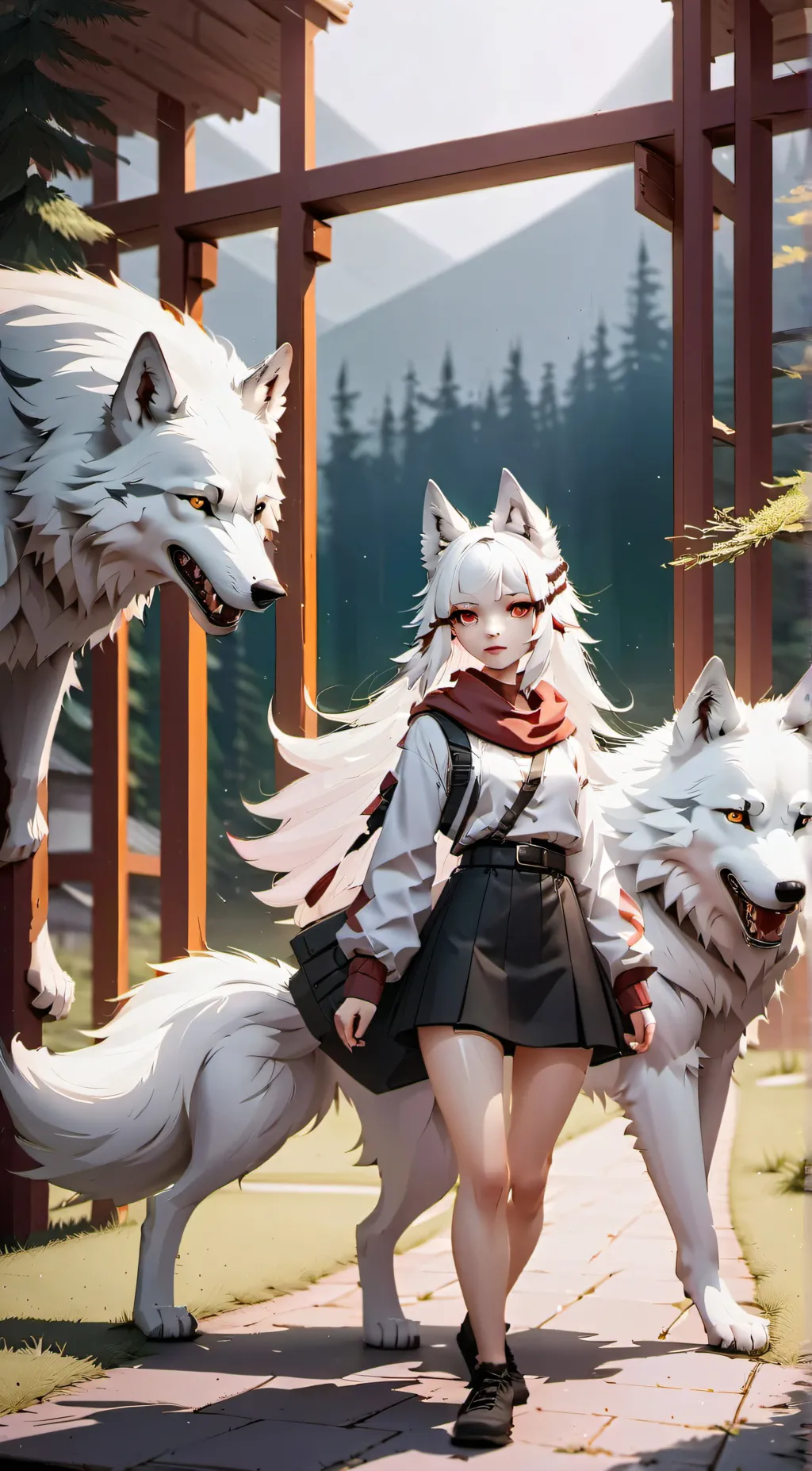 ai character: Winter background