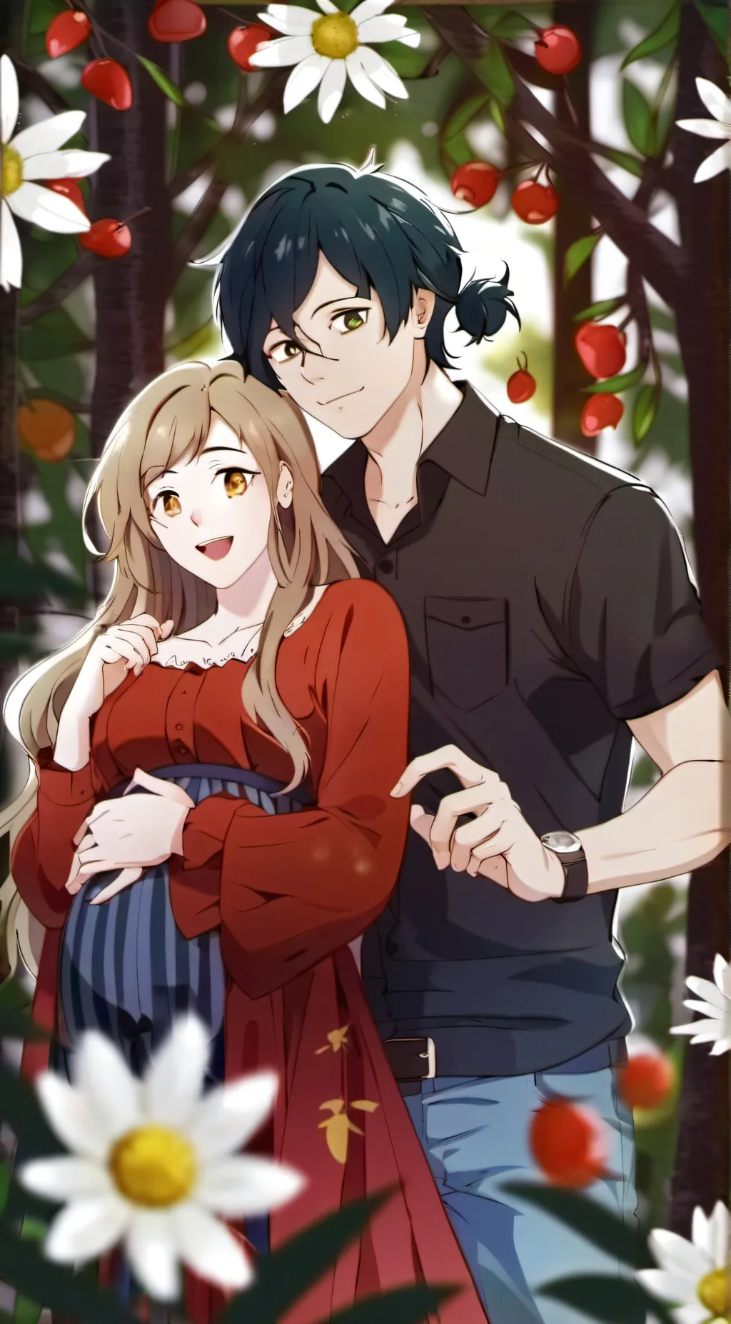 ai character: pregnant  background