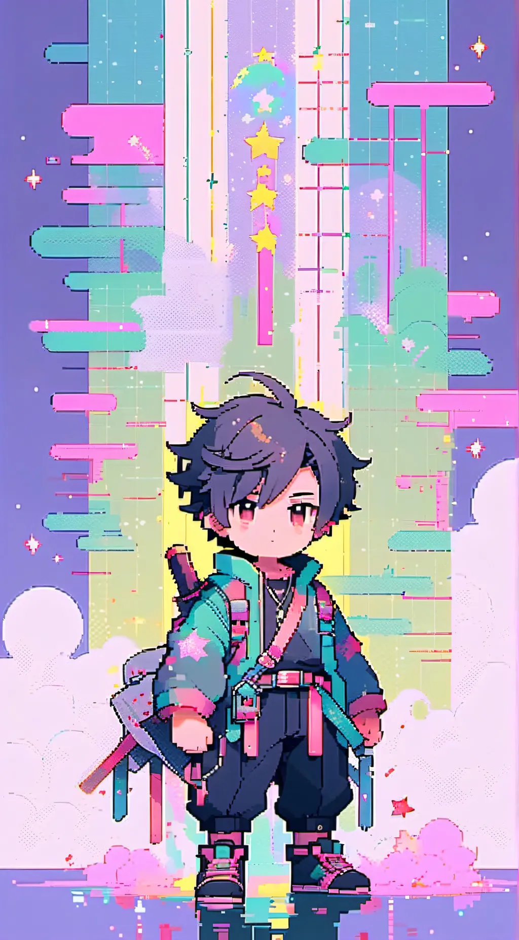 ai character: chikin nugget  background