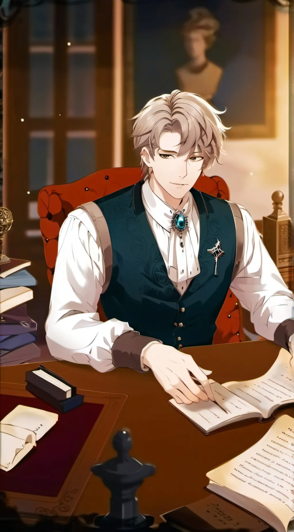 ai character: gray background