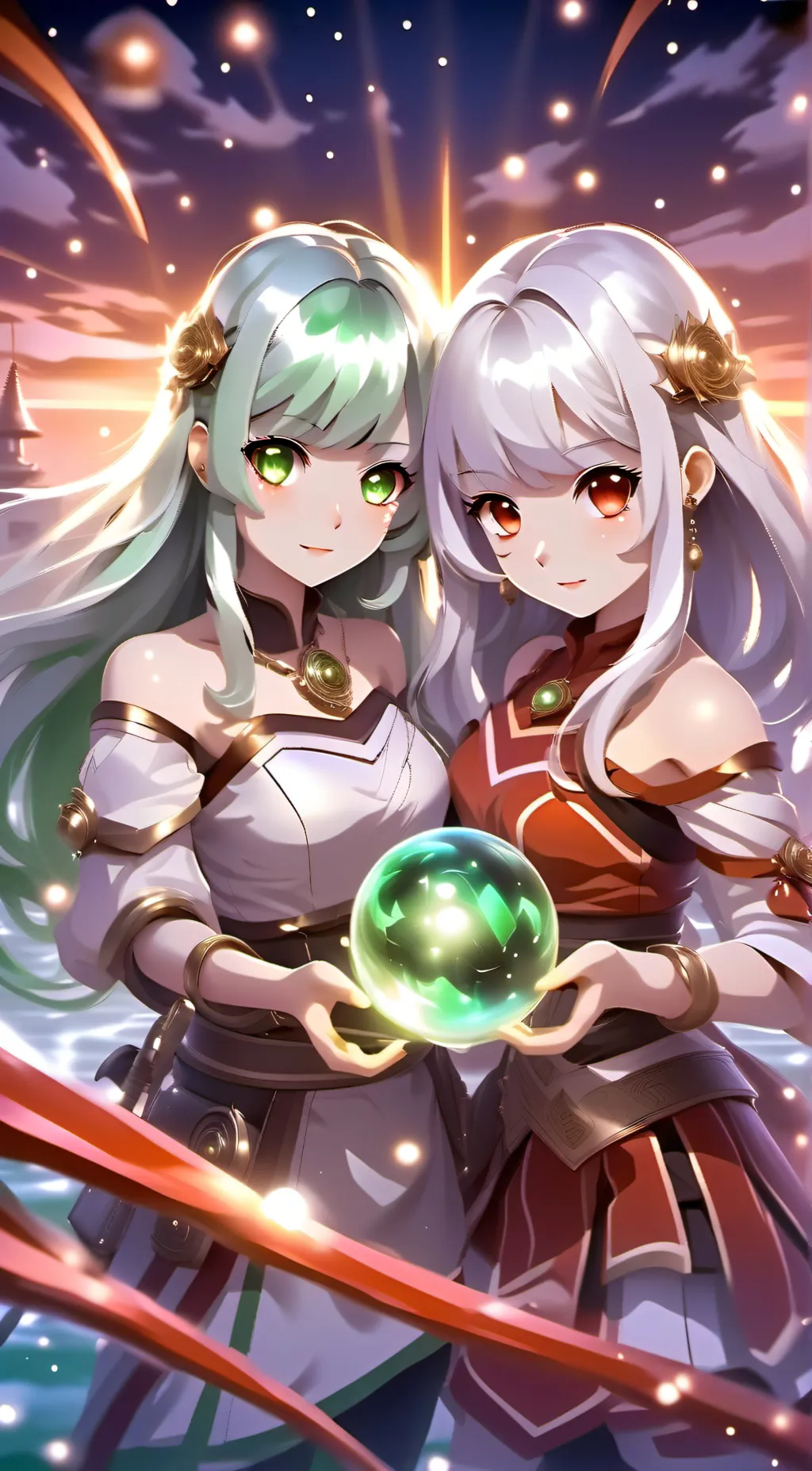 ai character: Ivy and Riley  background