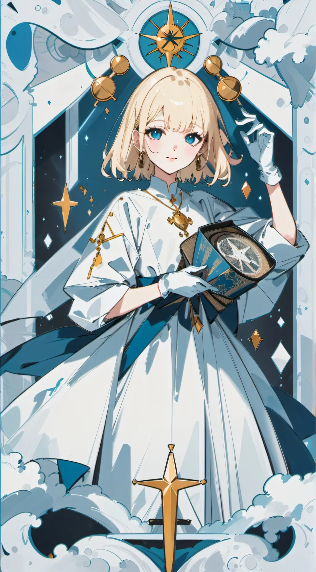 ai character: Golden Queen background
