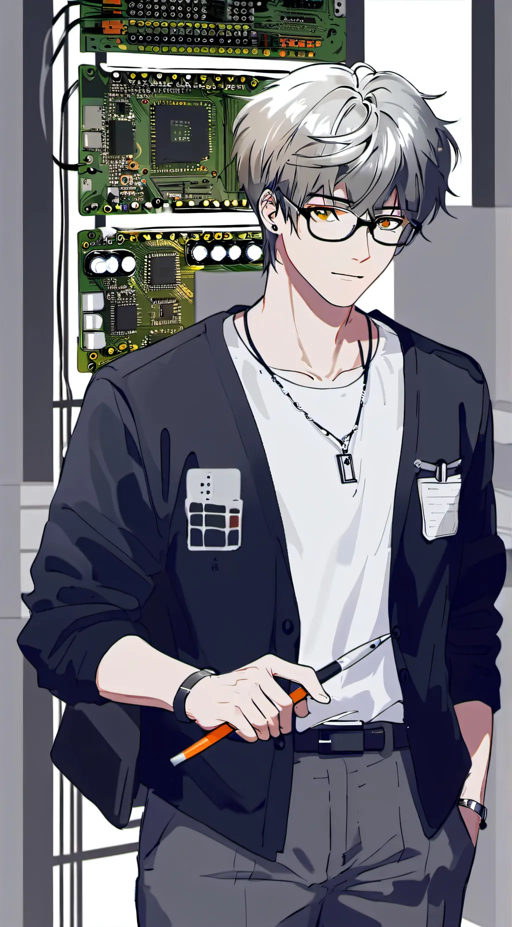 ai character: Pier background